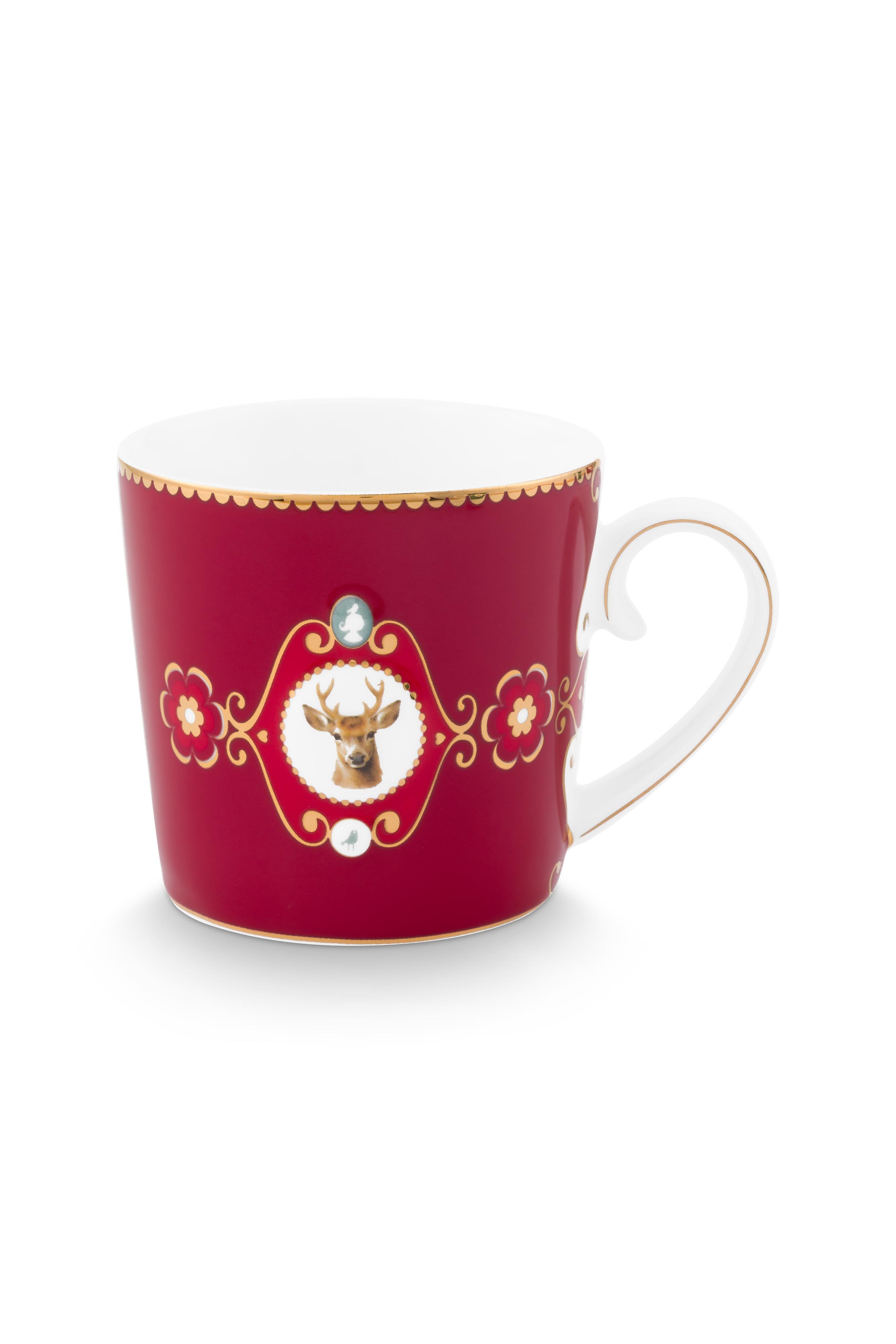 Набор кружек маленьких (2 шт.) Love Birds Medallion Deer Dark Red ракурс 3