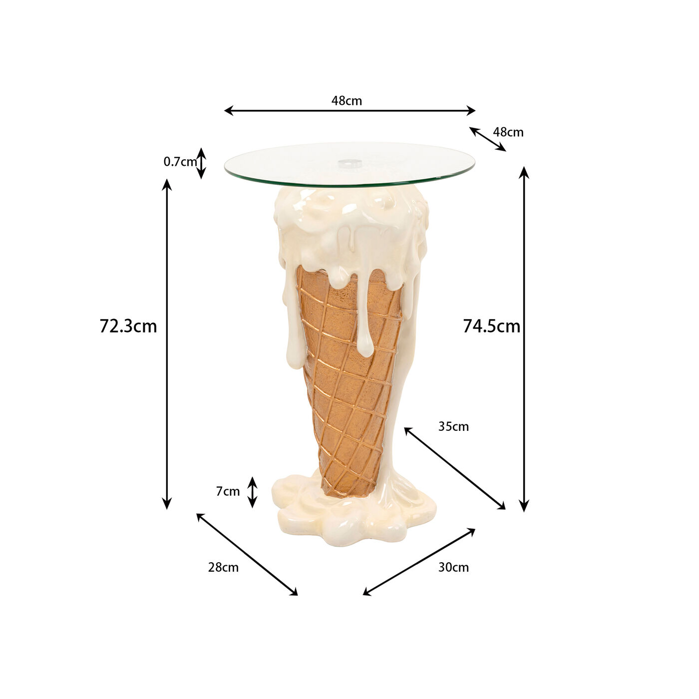 Стол Ice Cream Vanilla ракурс 6