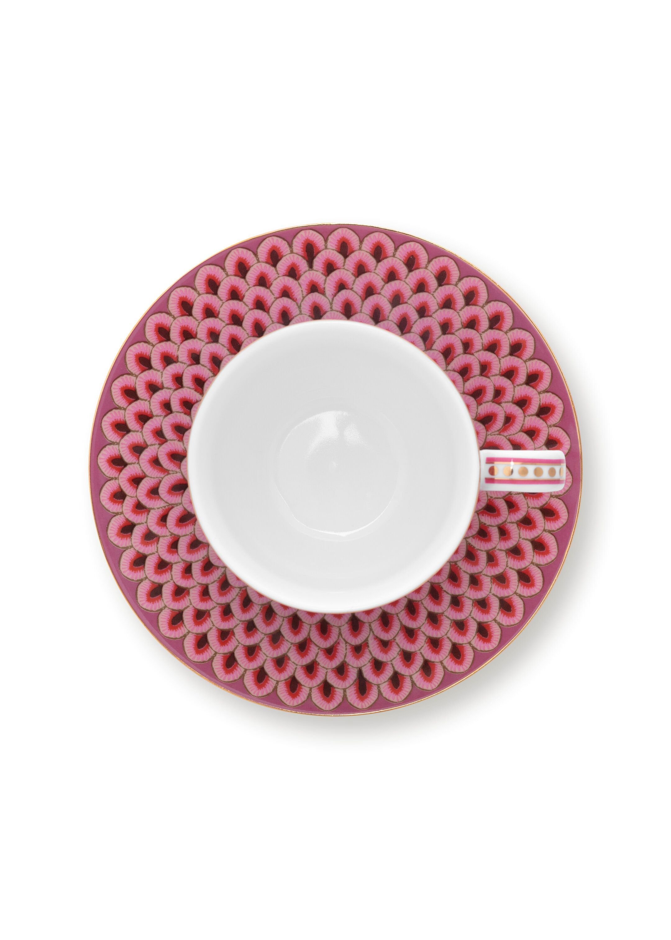 Набор чашек для эспрессо с блюдцами (2 шт. по 120 мл) Flower Festival Dark Pink ракурс 6
