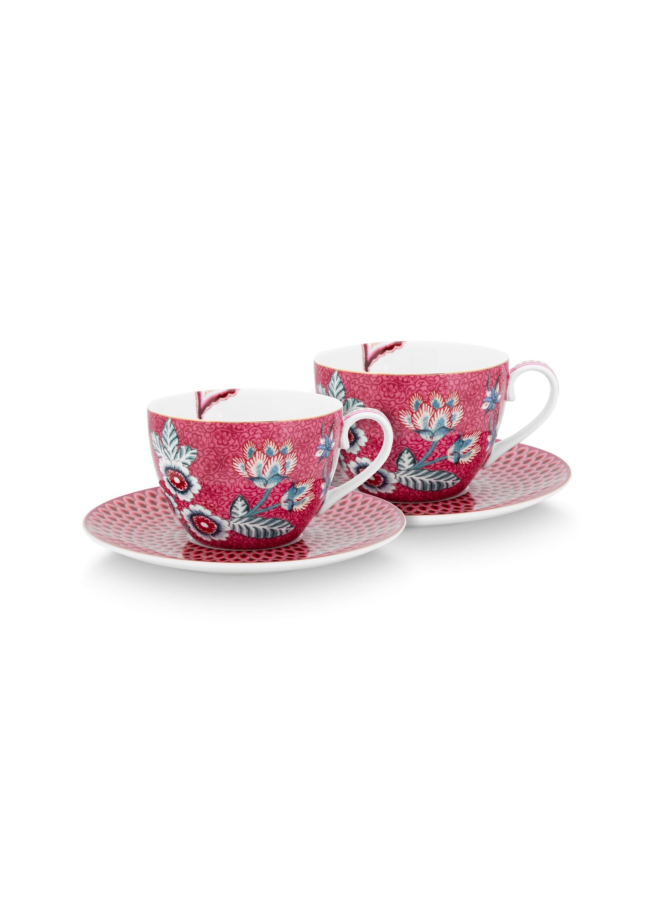 Набор чашек с блюдцами (4 пр.) Flower Festival Dark Pink ракурс 2