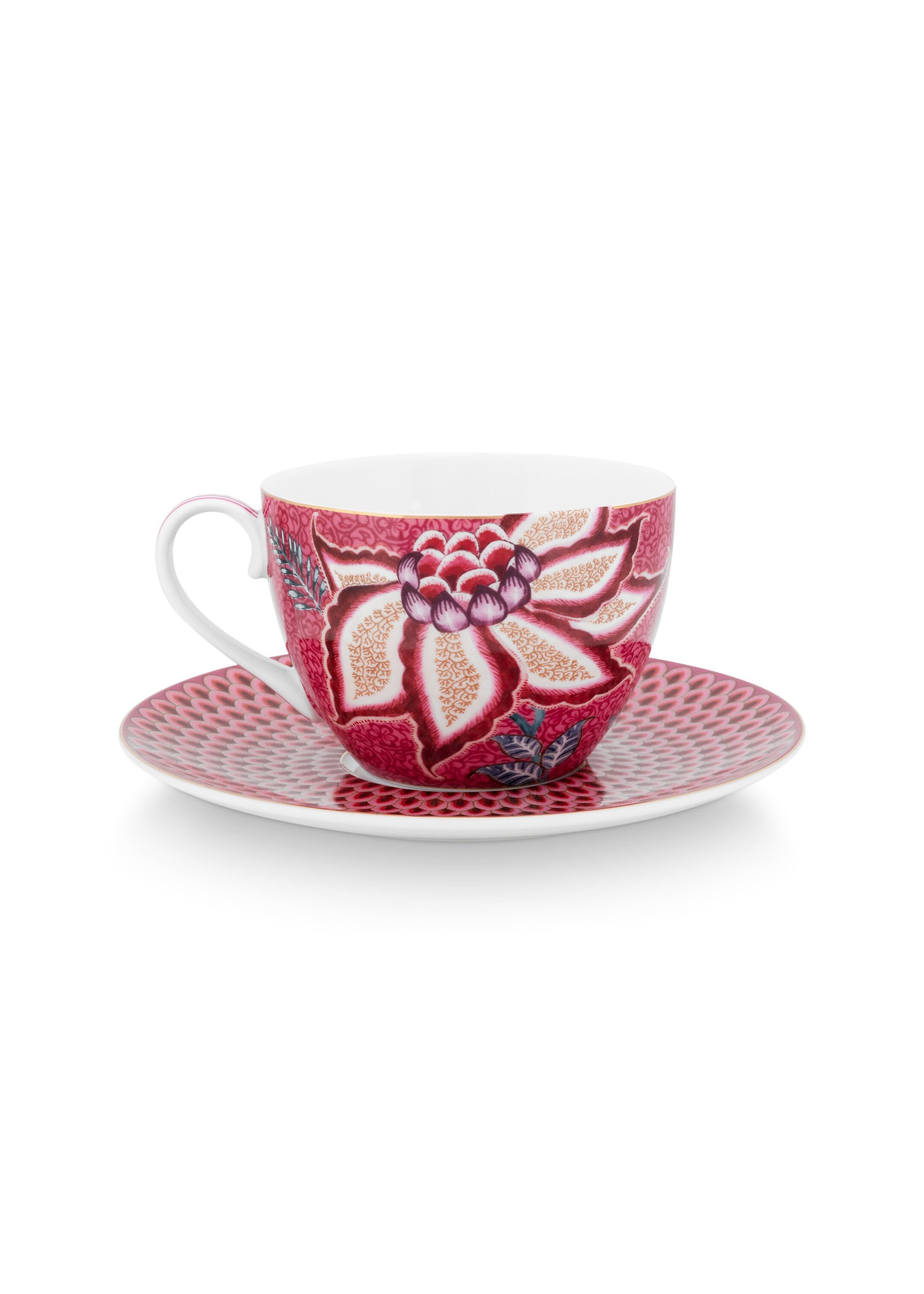Набор чашек с блюдцами (4 пр.) Flower Festival Dark Pink ракурс 4