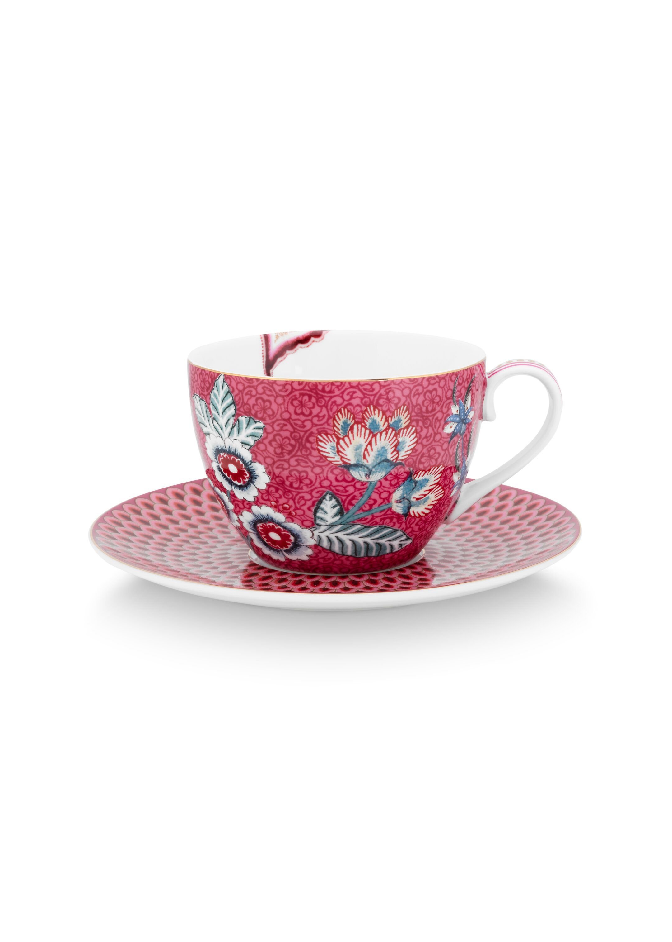 Набор чашек с блюдцами (4 пр.) Flower Festival Dark Pink ракурс 3