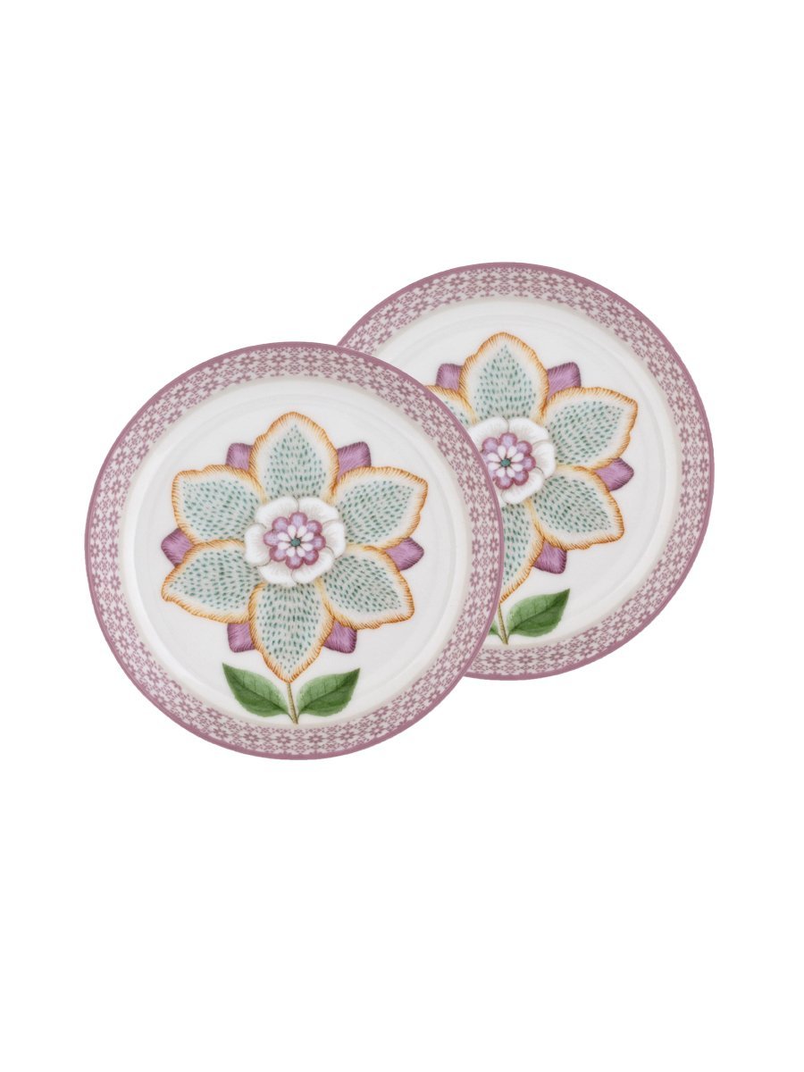 Набор блюдец для чайных пакетиков (2 шт. по Ø9 см) Lily&Lotus Off White ракурс 2