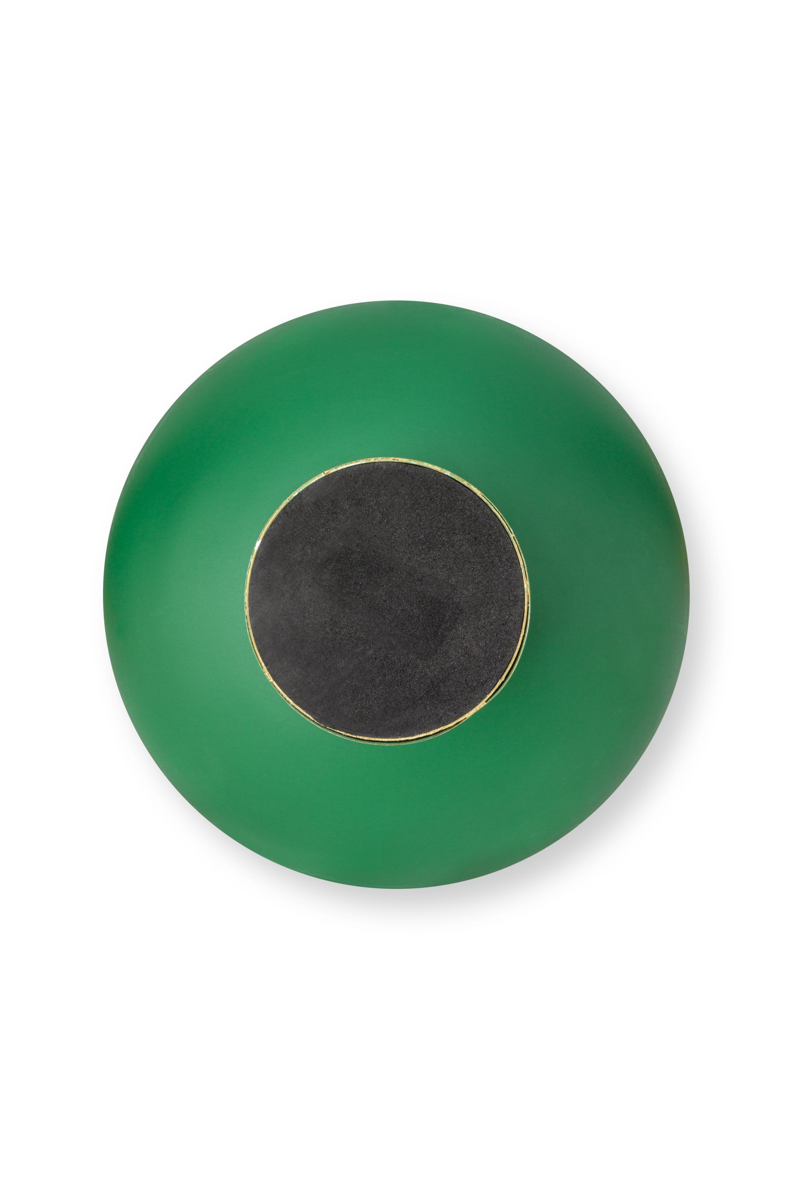Поднос на ножке Metal Matt Green ракурс 4