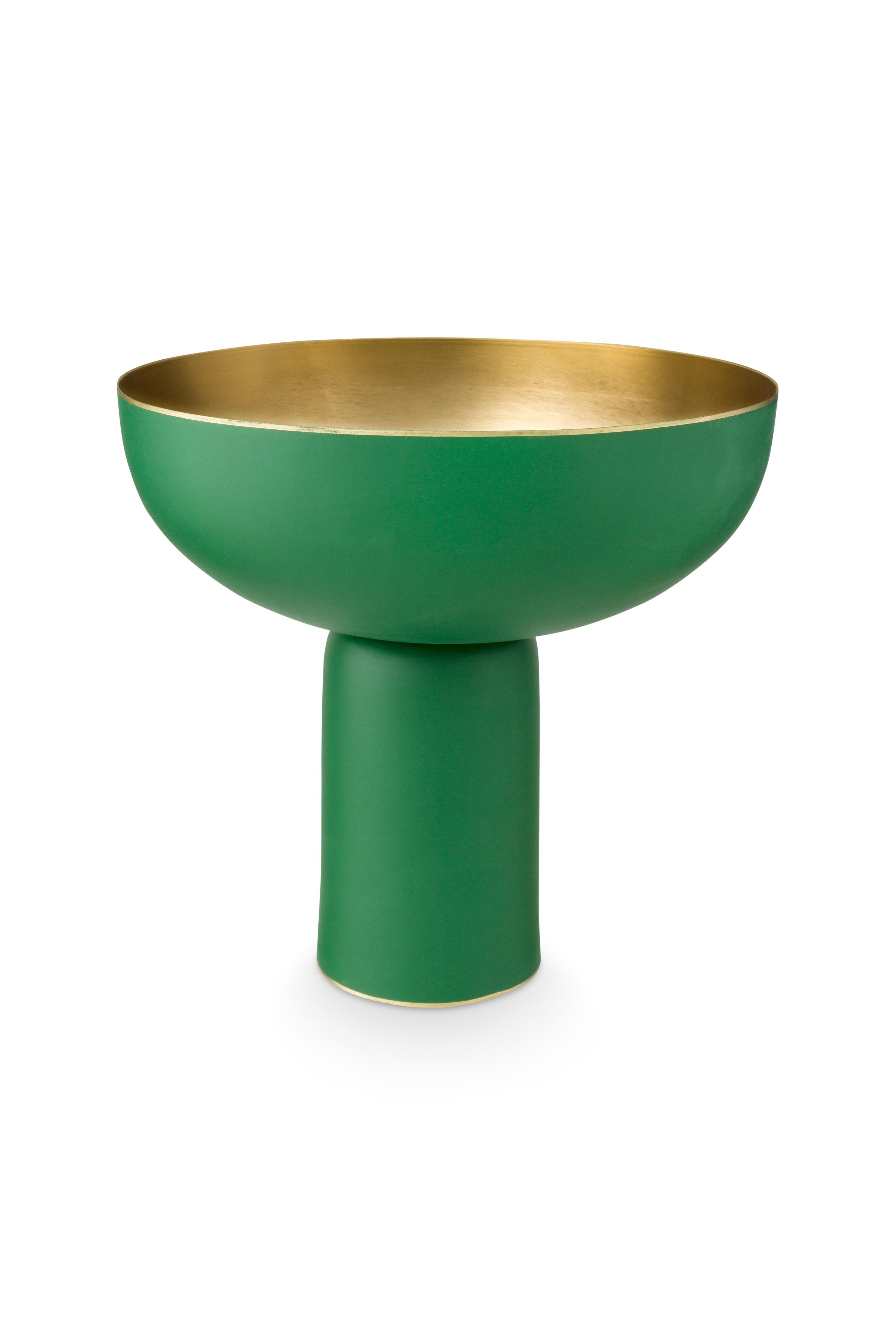 Поднос на ножке Metal Matt Green ракурс 2