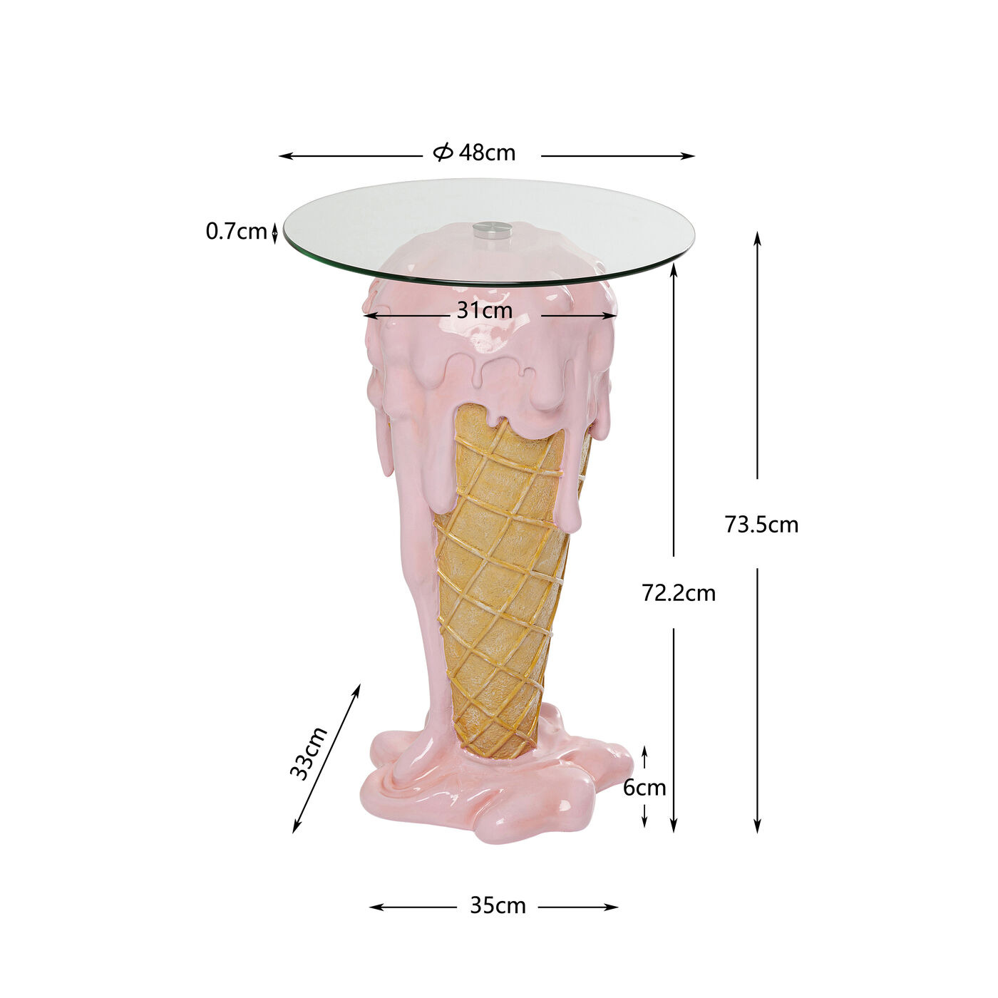 Стол приставной Gelato ракурс 6
