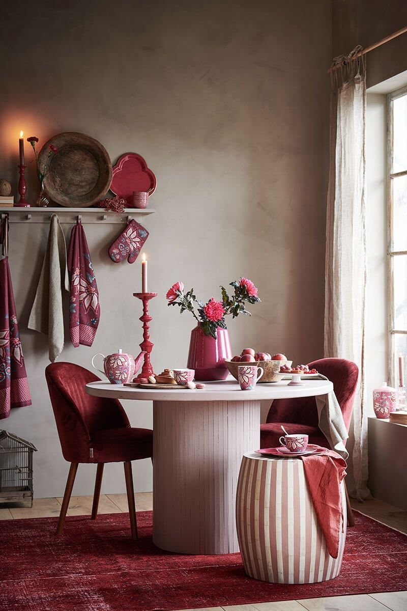 Чайник заварочный большой Flower Festival Dark Pink ракурс 6
