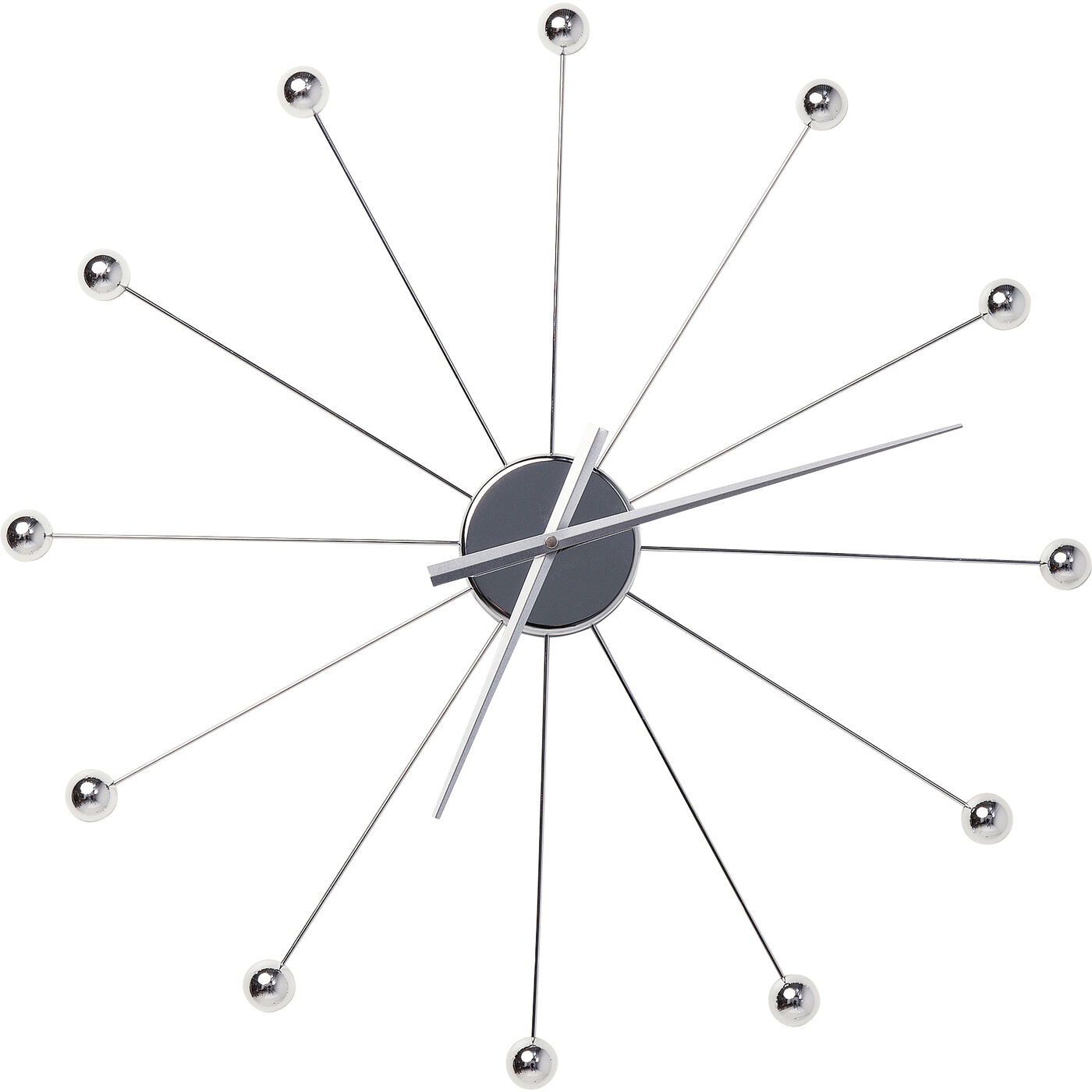 Часы настенные Like Umbrella Balls Chrome ракурс 2