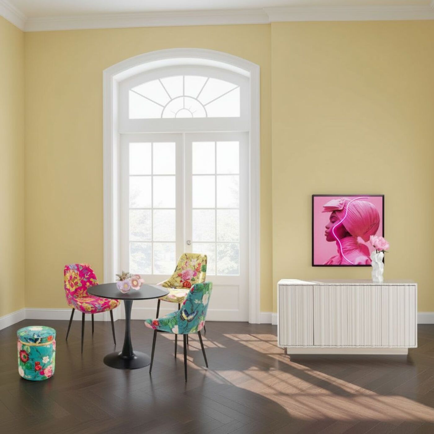 Пуф Flower Fever Blue ракурс 5