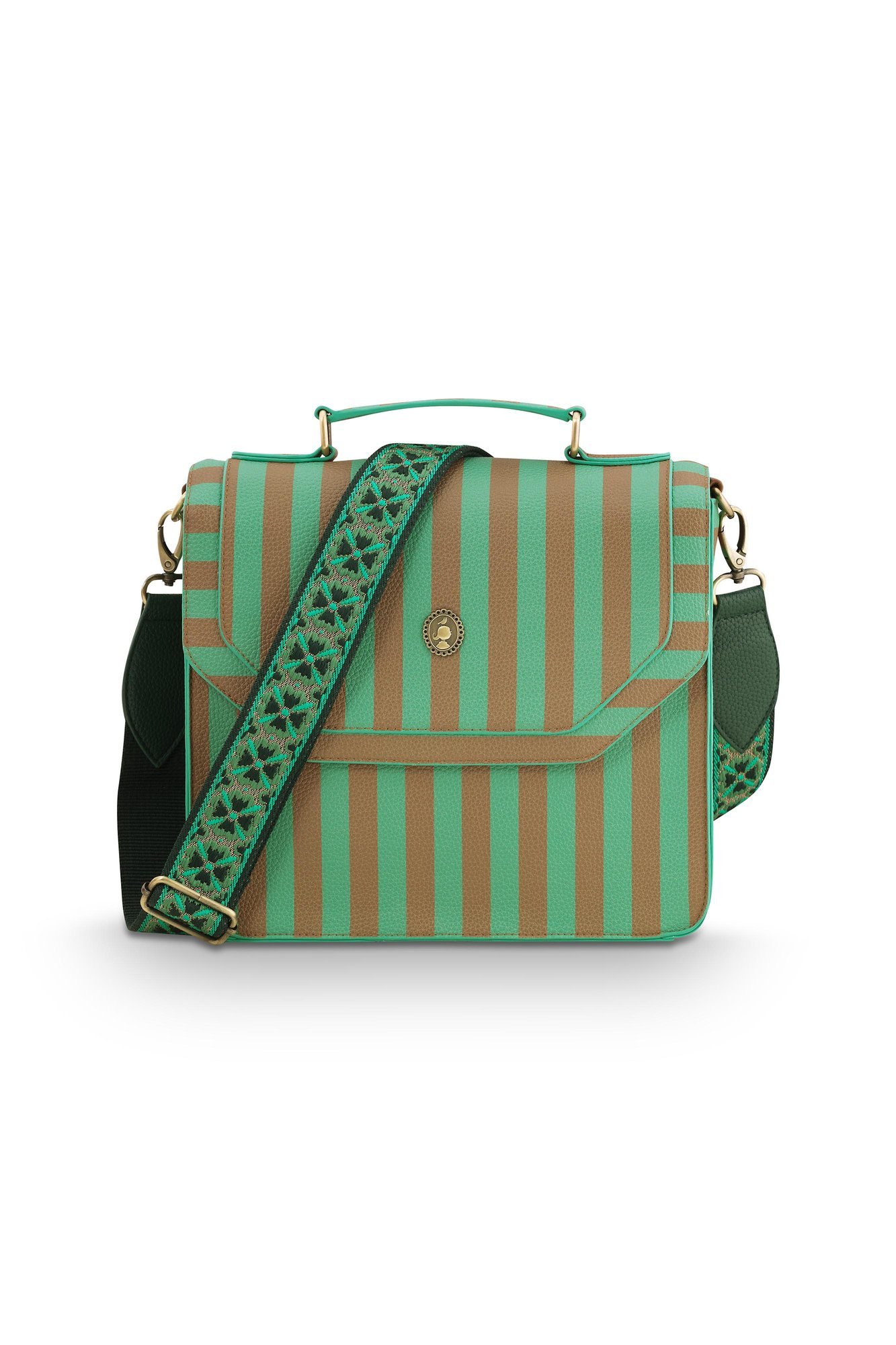 Сумка кросс-боди средняя Frances Stripe Green, 4 л ракурс 2