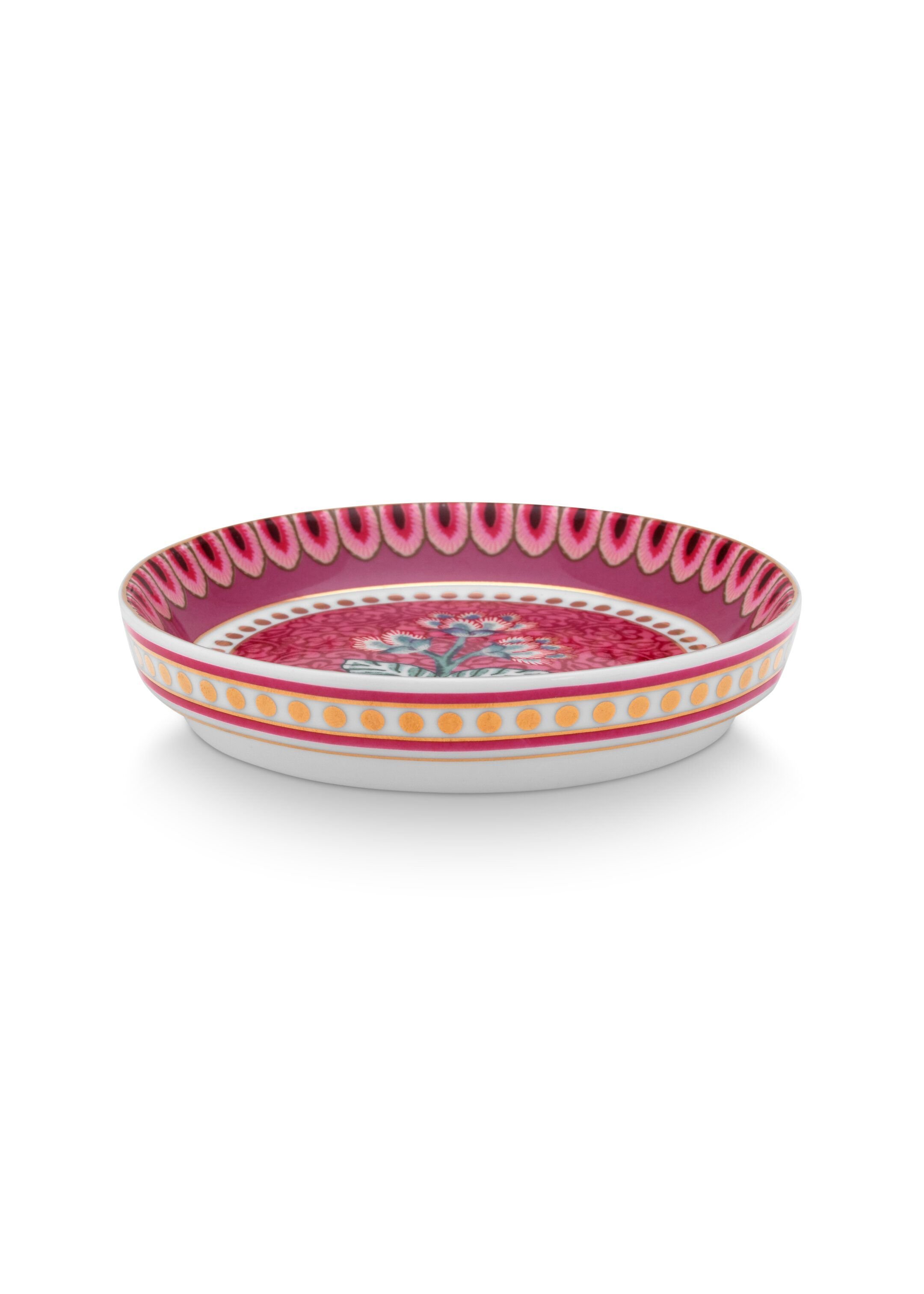 Набор блюдец для чайных пакетиков (2 шт. по Ø9 см) Flower Festival Dark Pink ракурс 4