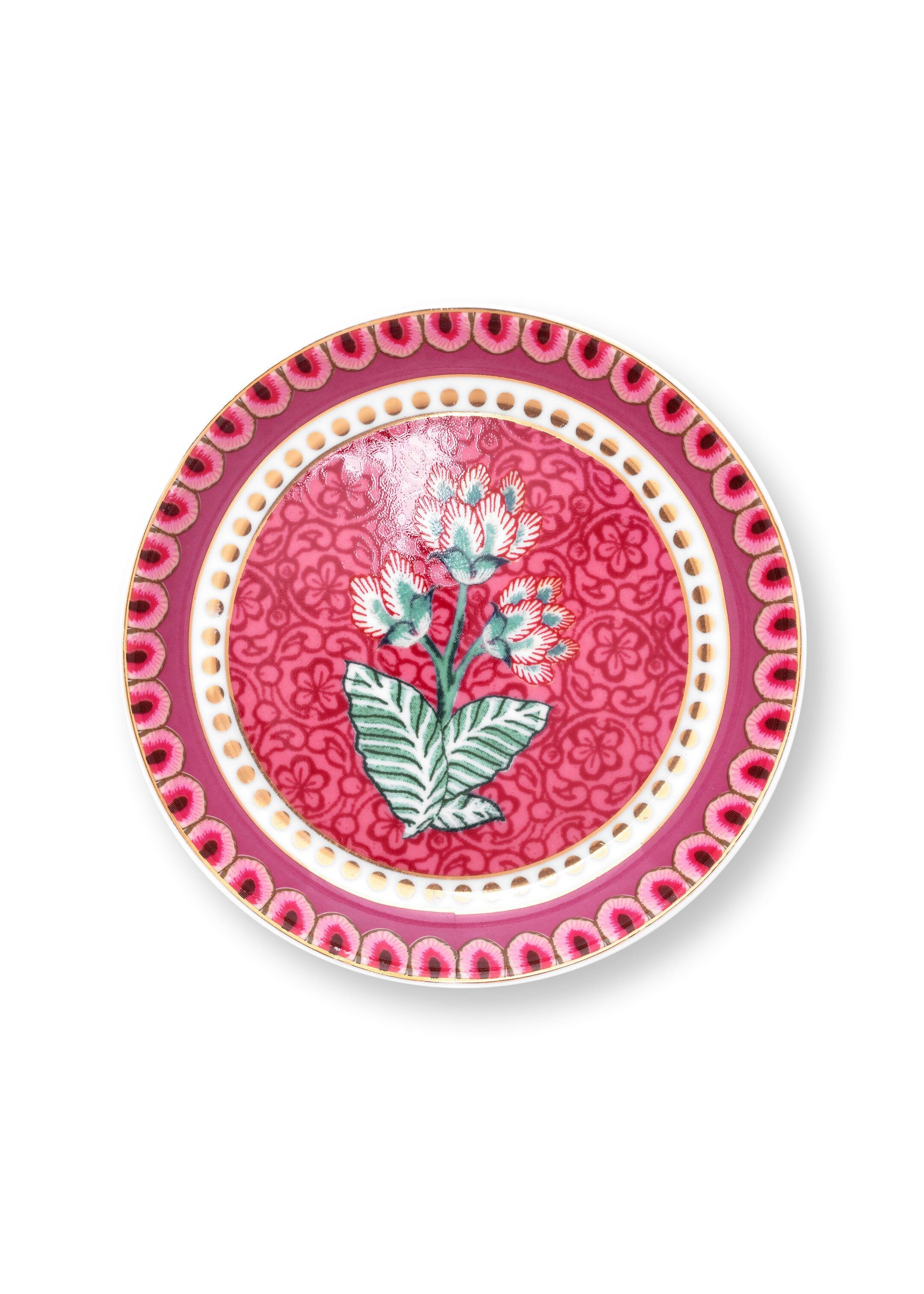 Набор блюдец для чайных пакетиков (2 шт. по Ø9 см) Flower Festival Dark Pink ракурс 3
