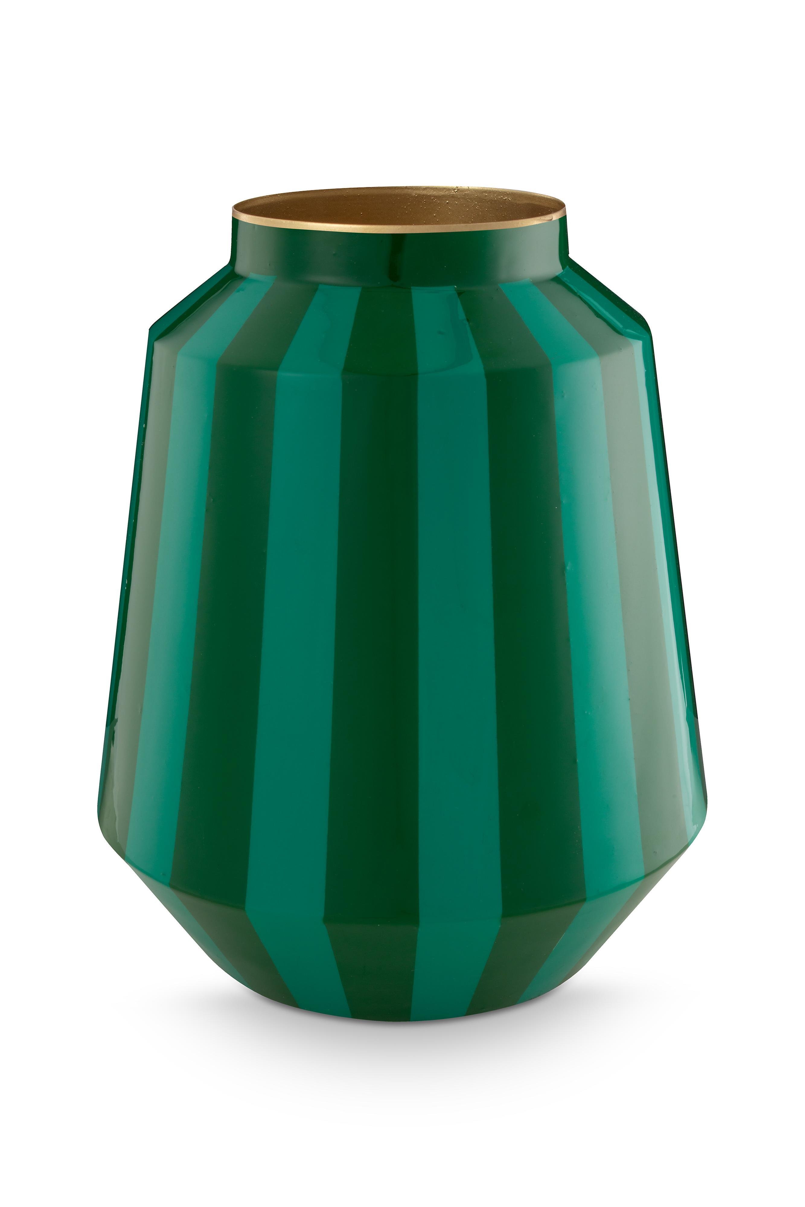 Ваза Metal Stripes Green, 24х29 см ракурс 2