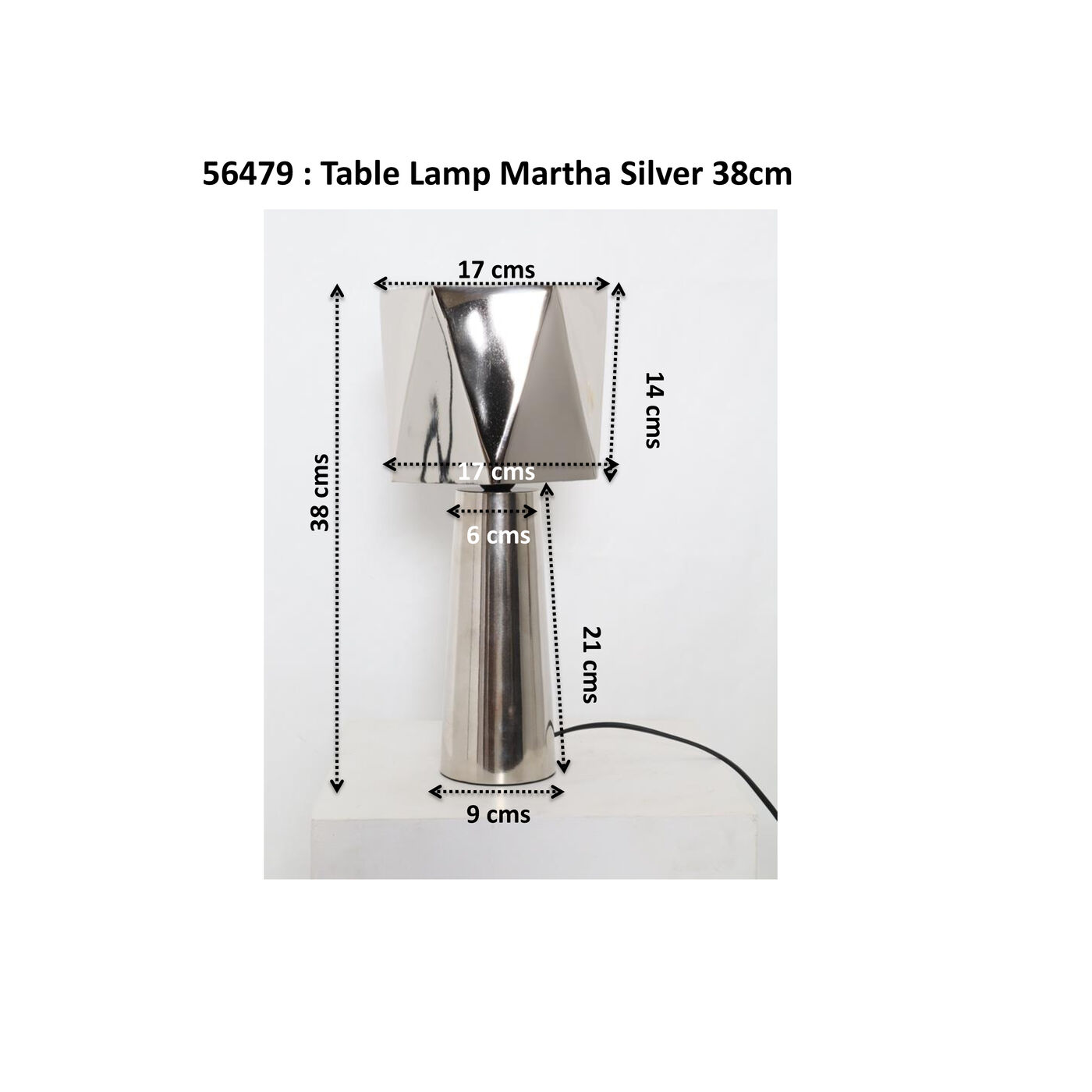 Светильник настольный Martha Silver ракурс 5
