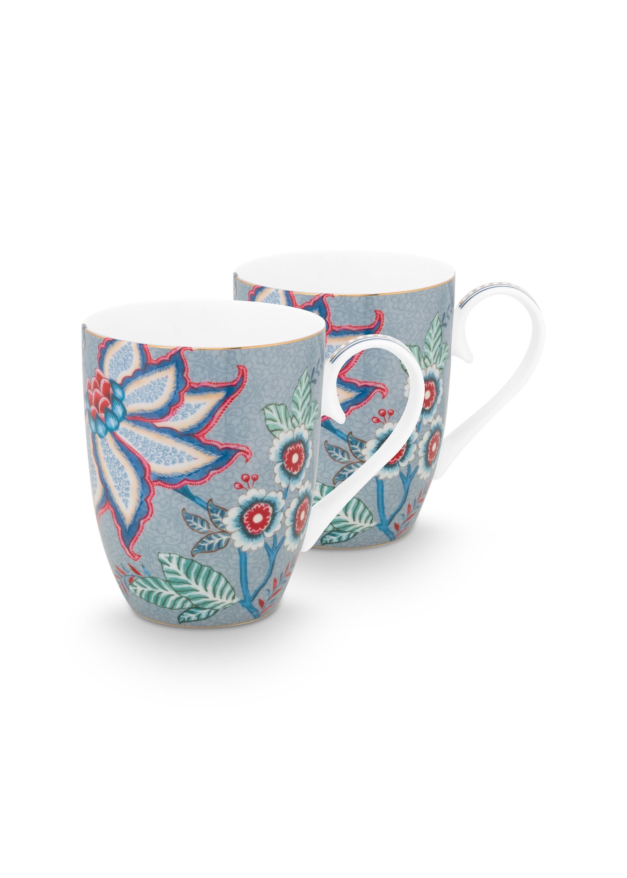 Набор кружек больших (2 шт.) Flower Festival Light Blue ракурс 2
