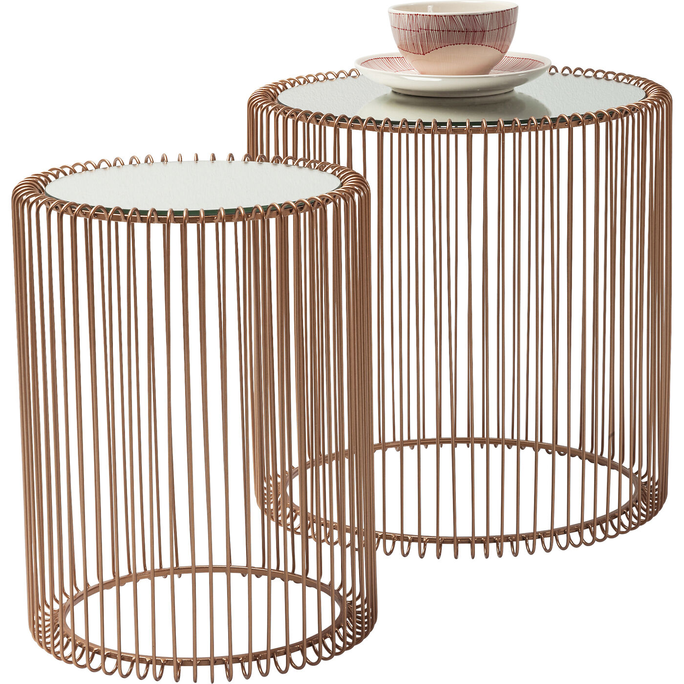 Стол приставной Wire Copper, Ø44 см (2 шт.)