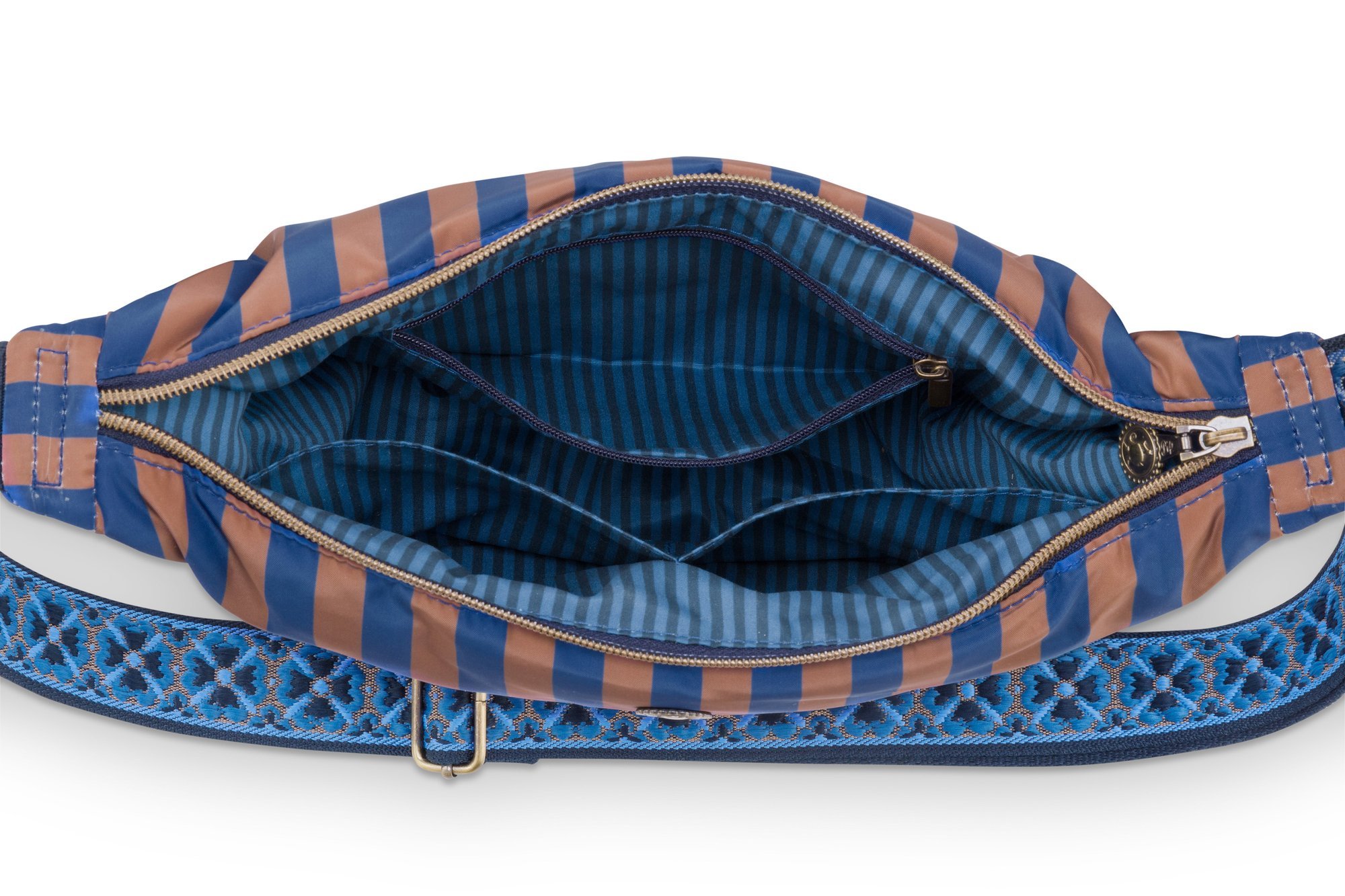 Сумка фигурная Freya Half Moon Stripe Blue, 2,5 л, 34х10х16 см