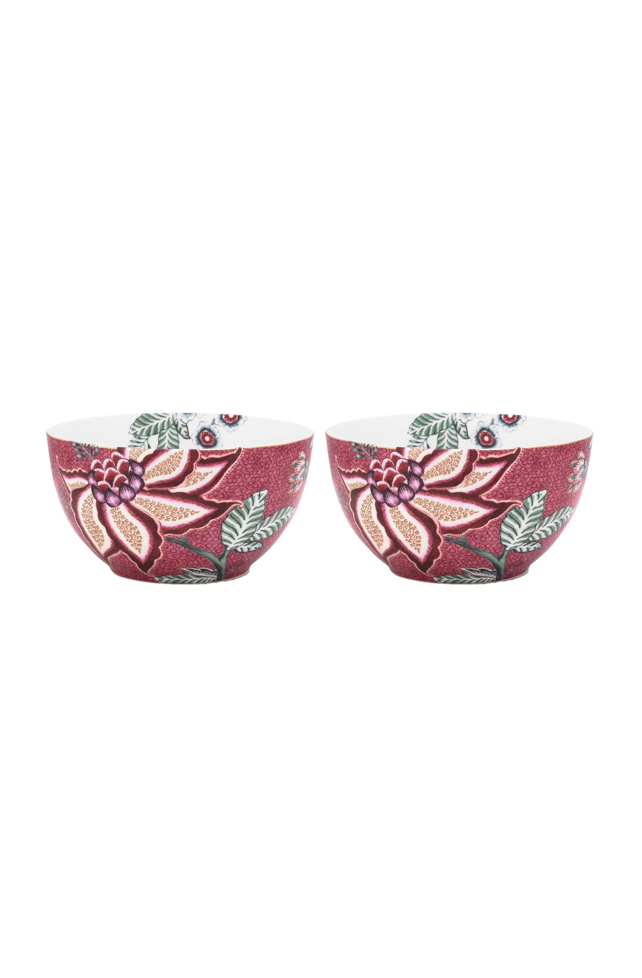 Набор пиал (2 шт. по Ø15 см) Flower Festival Dark Pink ракурс 2