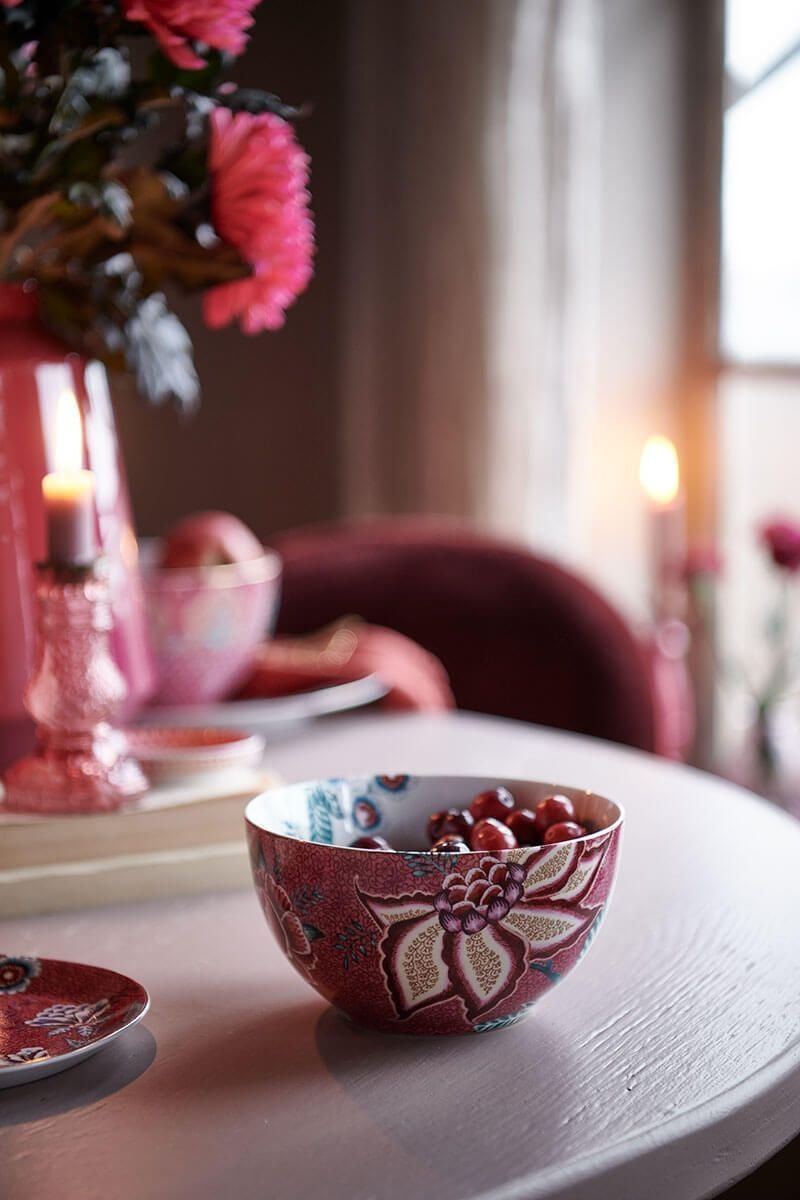 Набор пиал (2 шт. по Ø15 см) Flower Festival Dark Pink