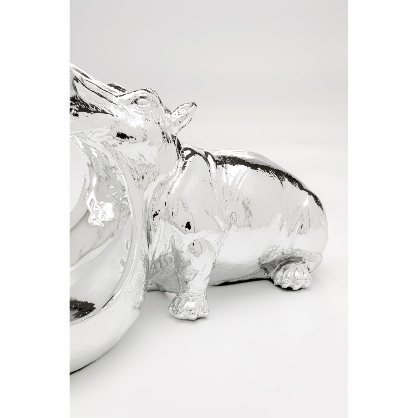 Фигура декоративная Hungry Hippo, 17 см Silver ракурс 3
