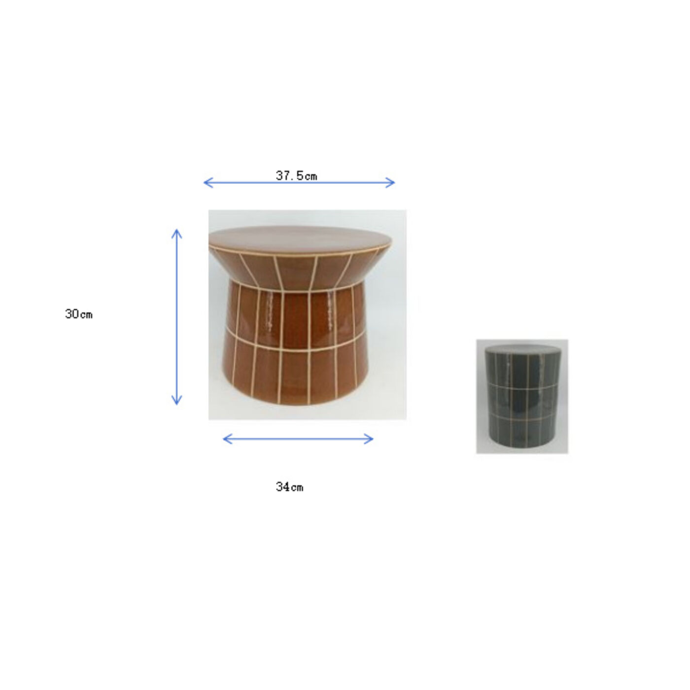 Стол приставной Bliss Tile Rim Blue ракурс 4