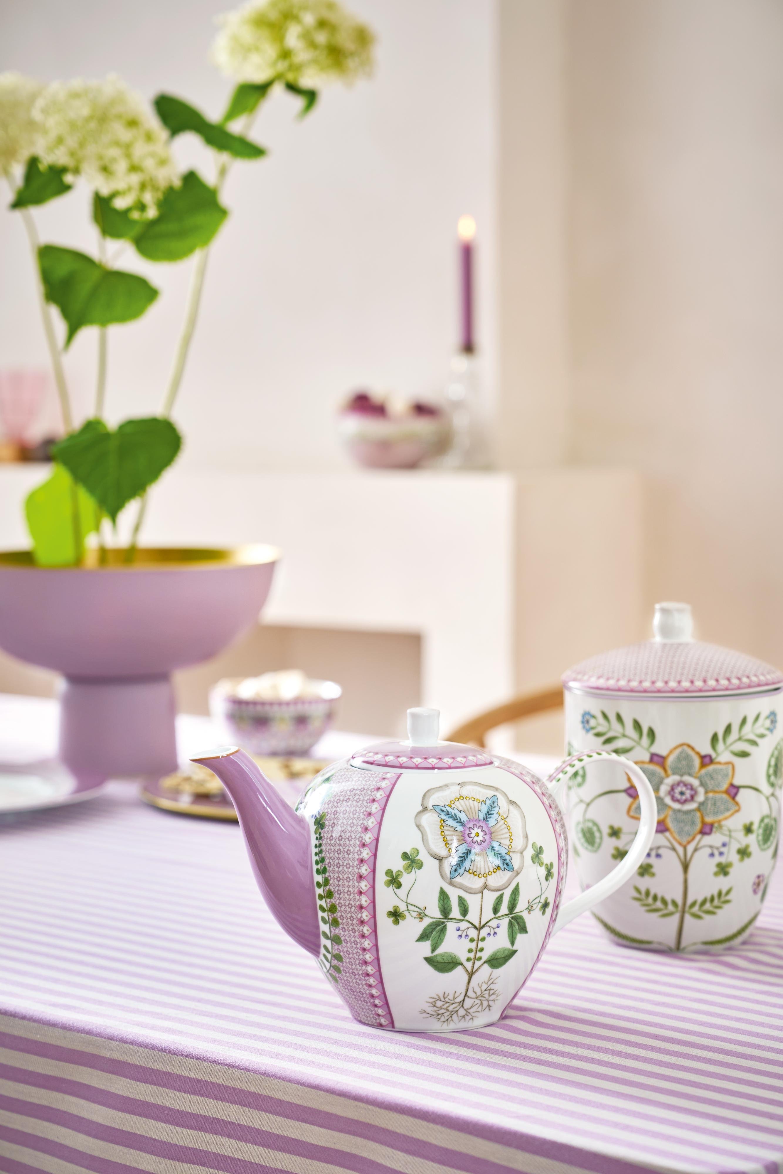 Поднос на ножке Metal Matt Lilac ракурс 4