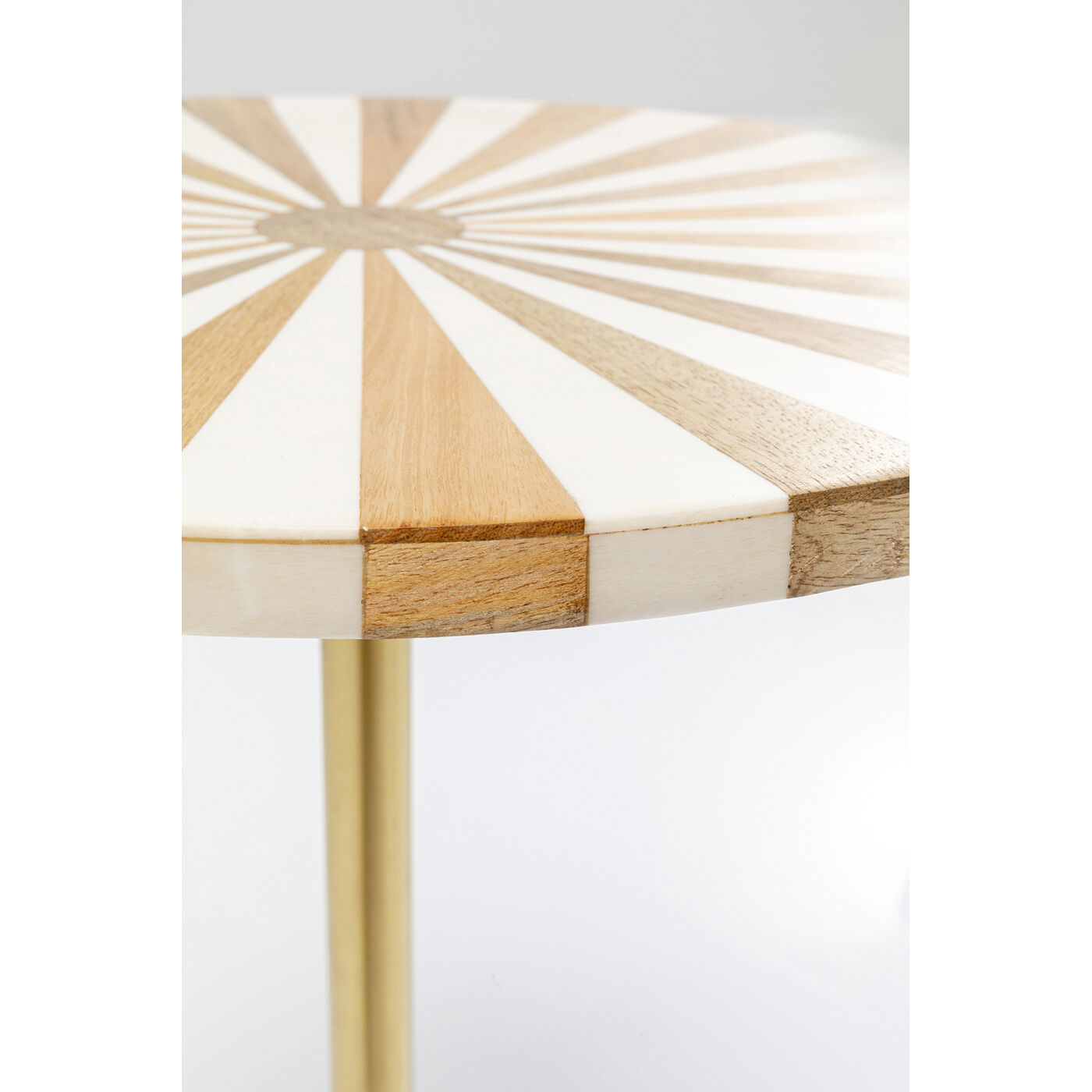 Стол приставной Domero Cirque Gold White, Ø40 см