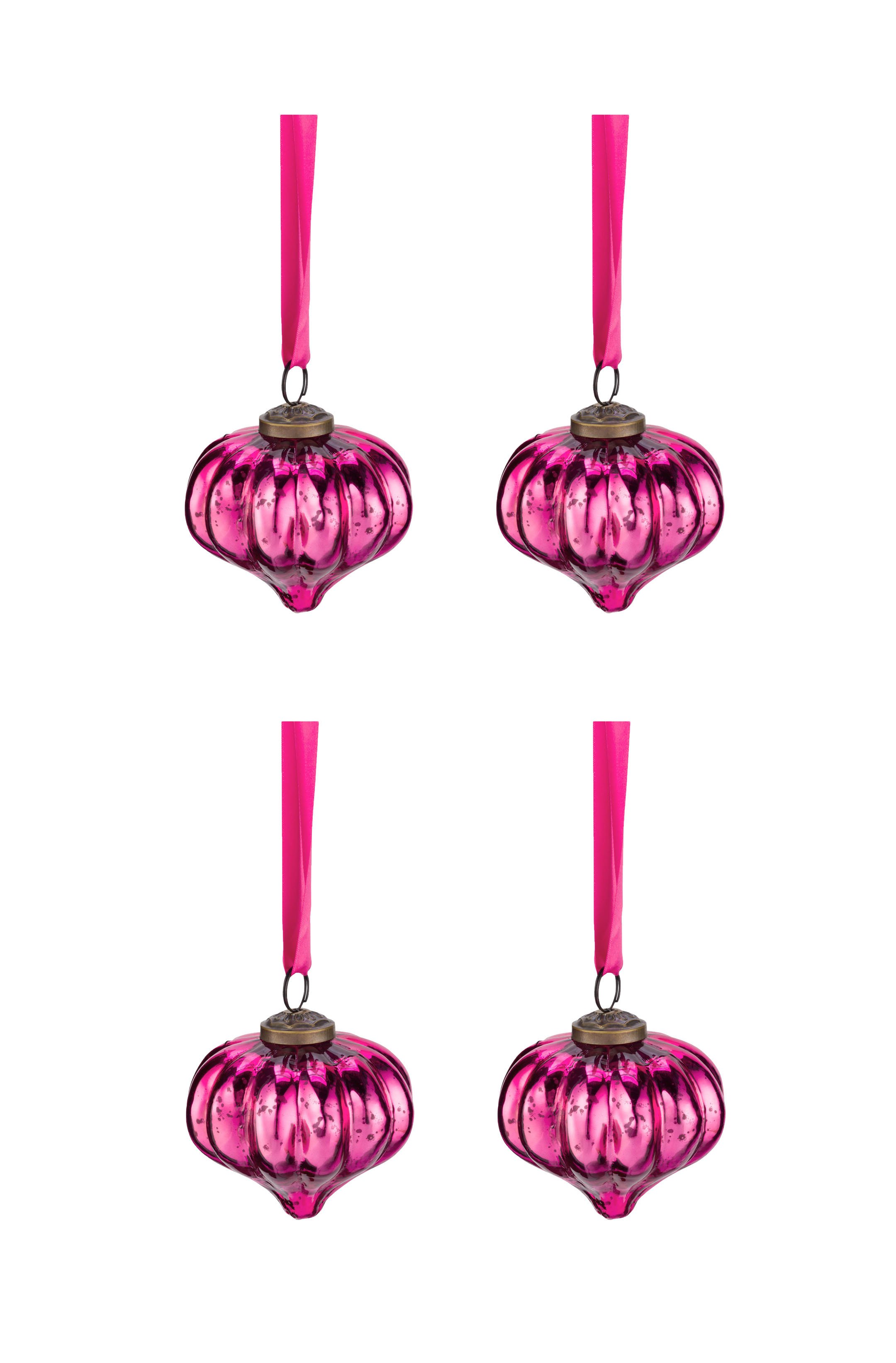 Набор (4 шт.) елочных украшений Glass Pink ракурс 2