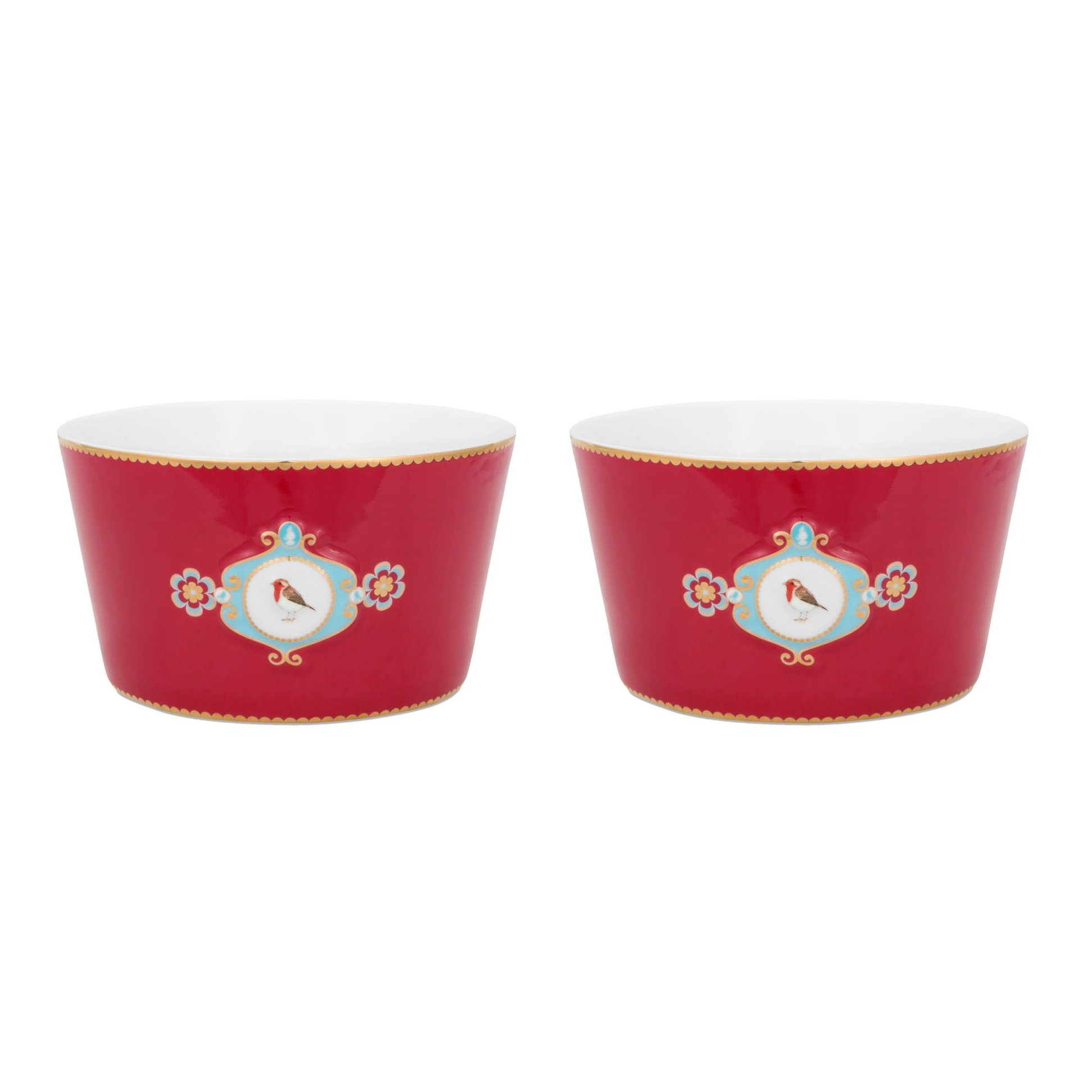 Набор пиал (2 шт. по Ø15 см) Love Birds Medallion Red ракурс 2