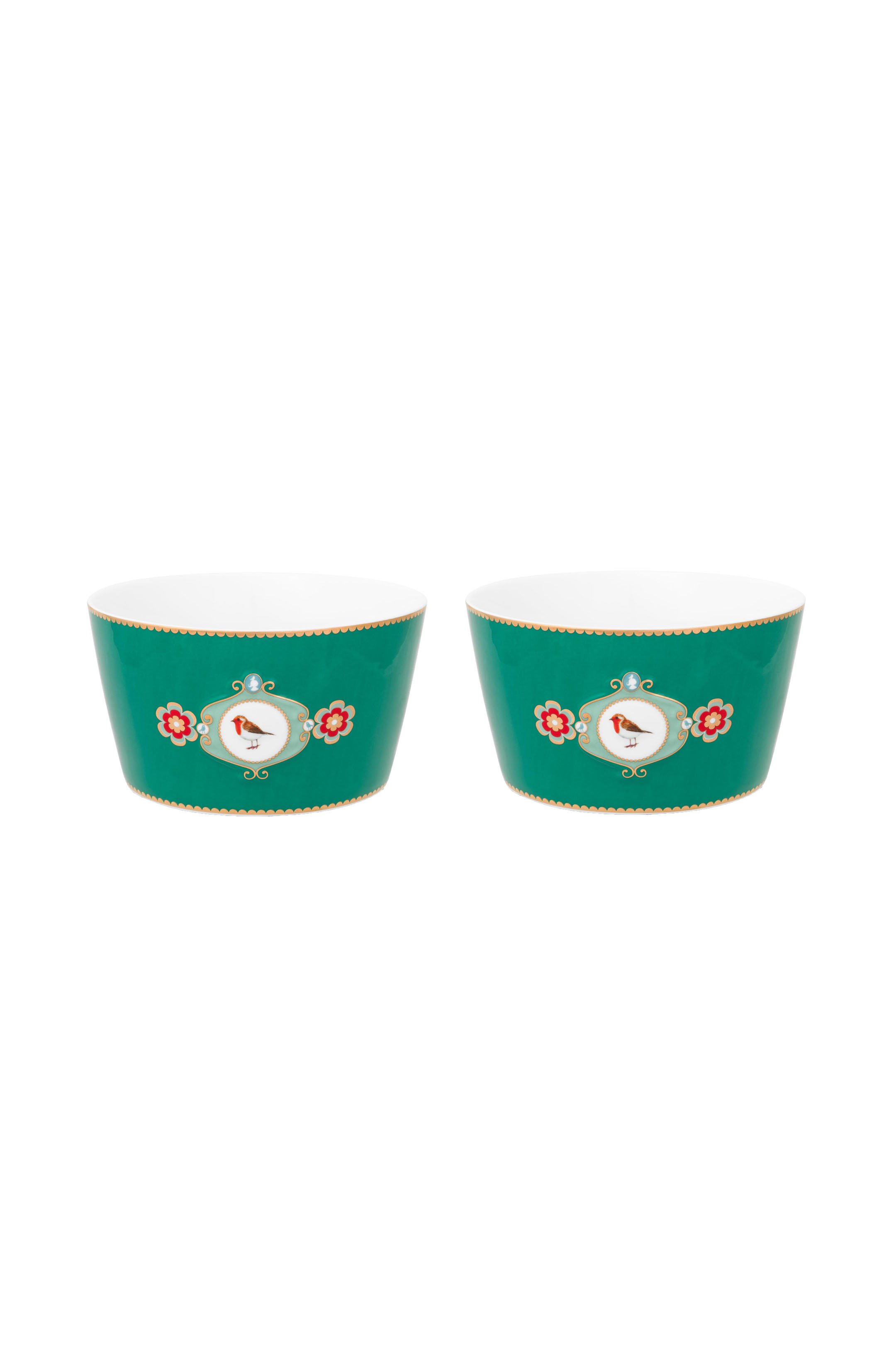 Набор пиал (2 шт. по Ø15 см) Love Birds Medallion Emerald ракурс 2