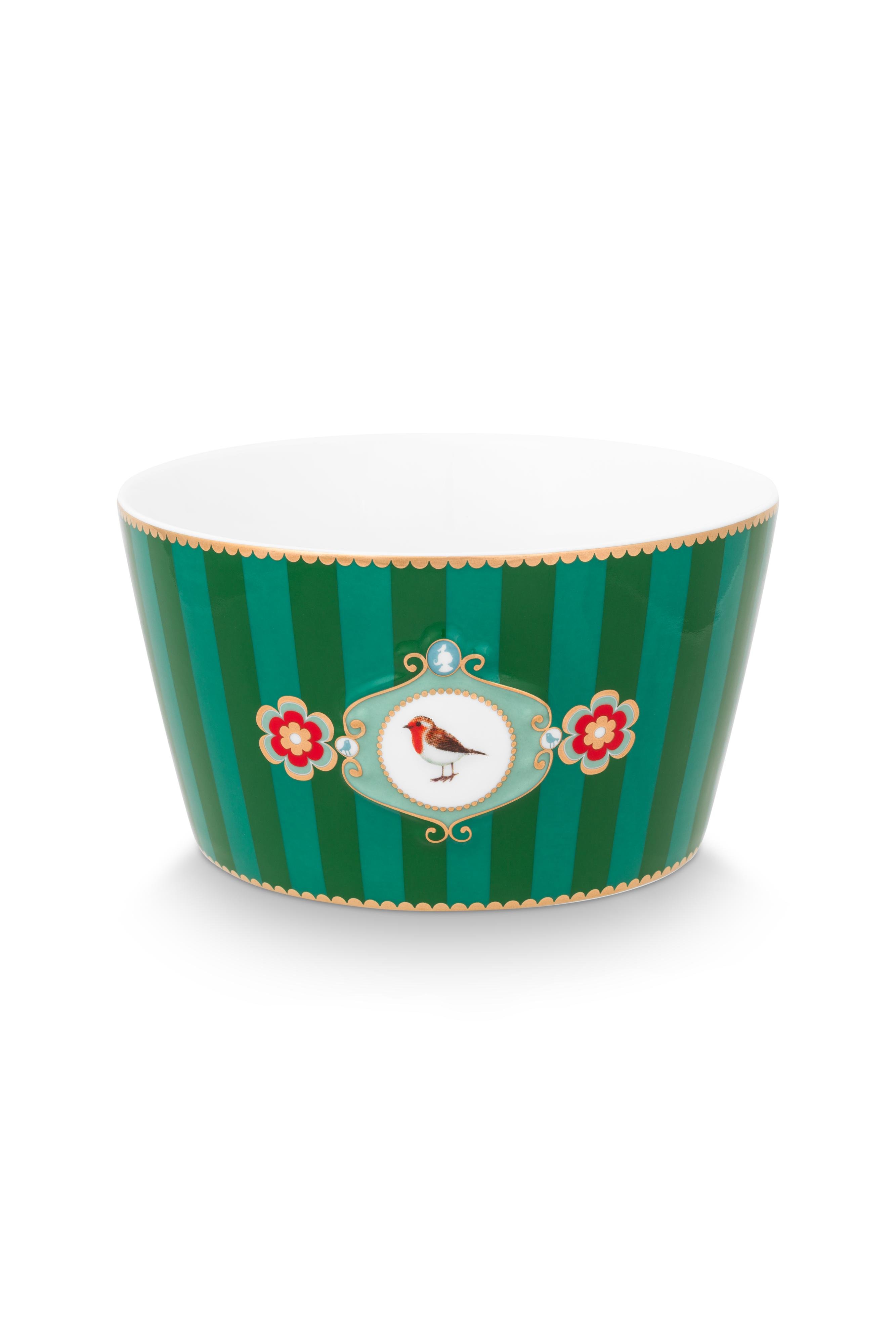 Набор пиал (2 шт. по Ø15 см) Love Birds Medallion Stripes Emerald-Green ракурс 3
