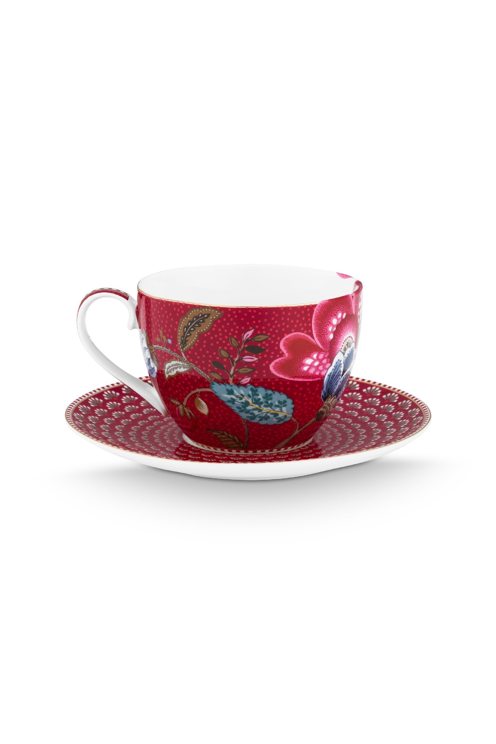 Набор чашек с блюдцами (2 шт.) Blooming Tales Fantasy Dark Red ракурс 5