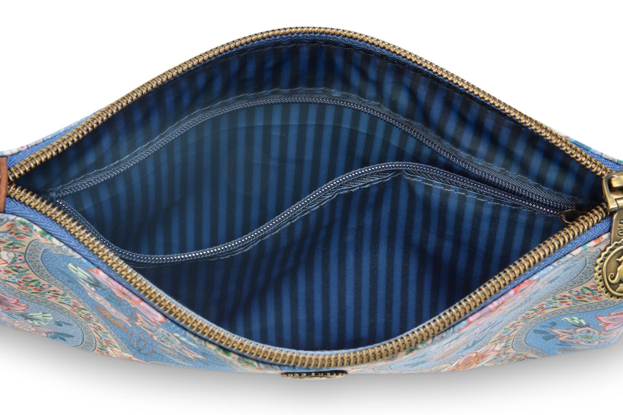 Косметичка плоская средняя Charly Ornamento Blue, 0,3 л, 24х15,5х1 см