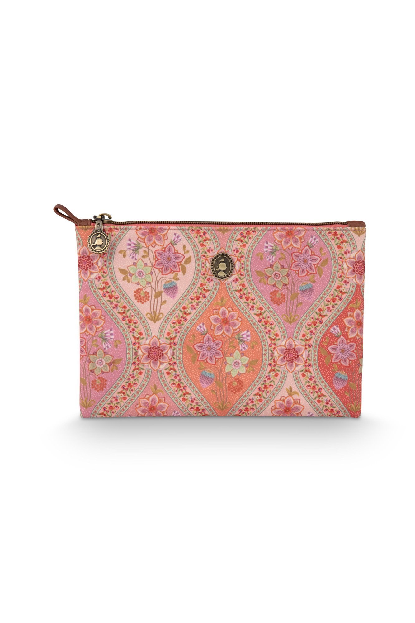 Косметичка плоская средняя Charly Ornamento Orange, 0,3 л ракурс 2