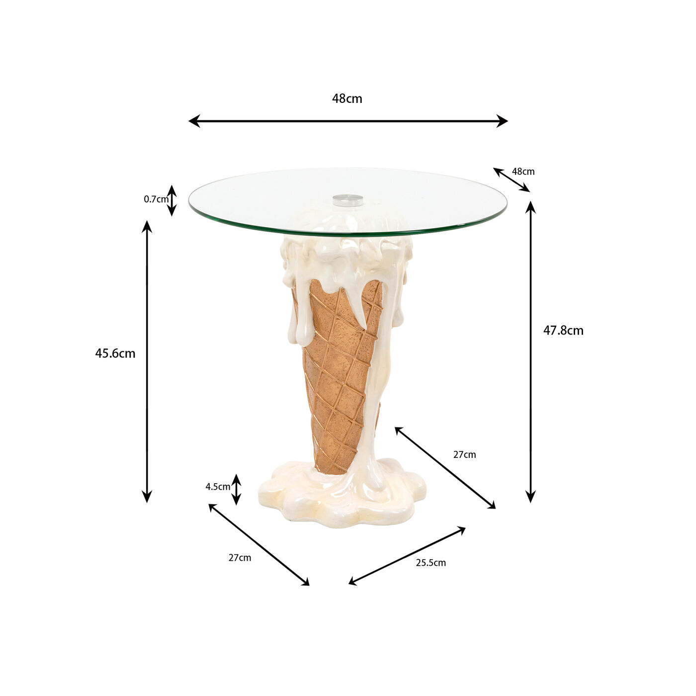 Стол приставной Ice Cream Vanilla ракурс 5