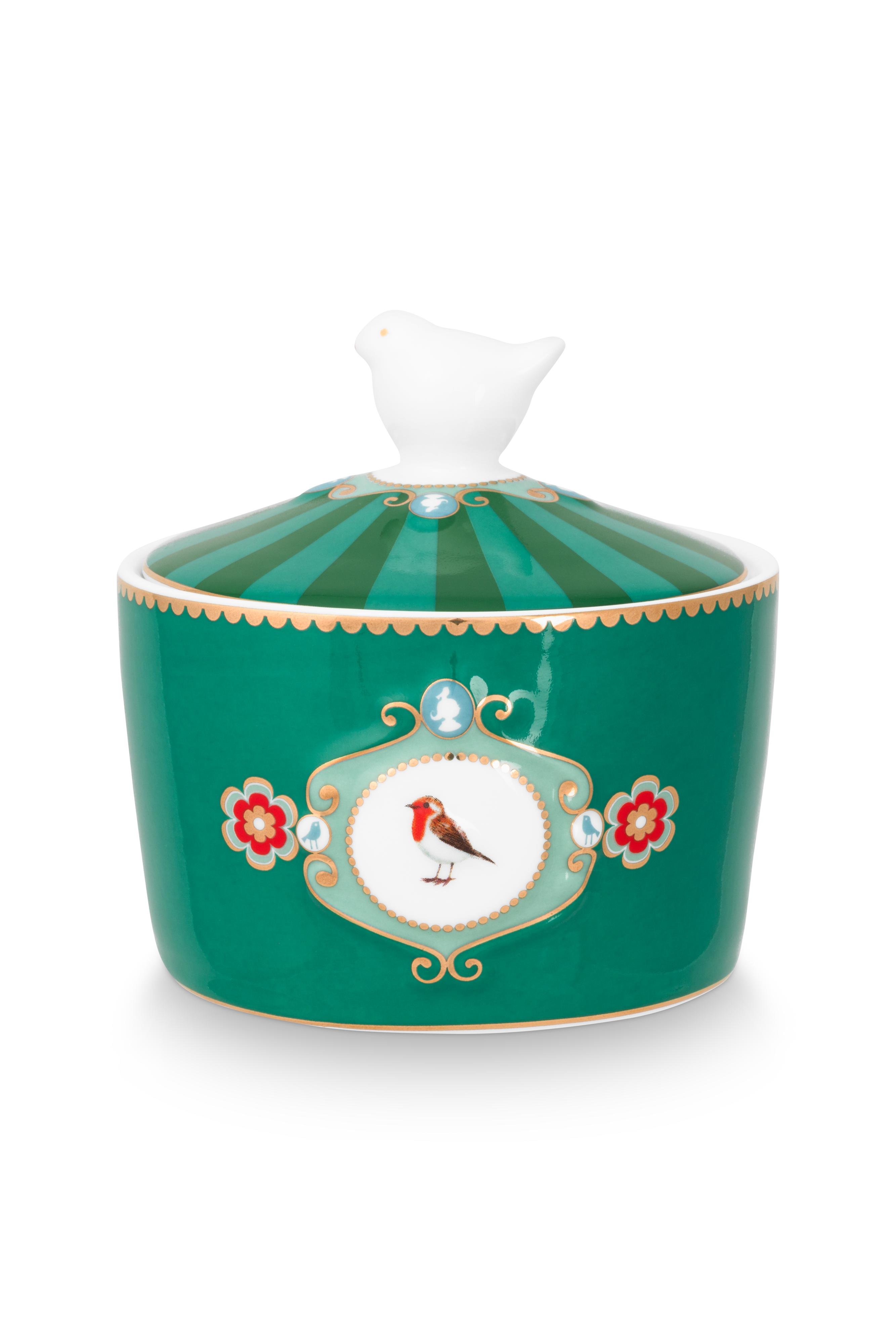 Сахарница Love Birds Medallion Emerald-Green ракурс 3