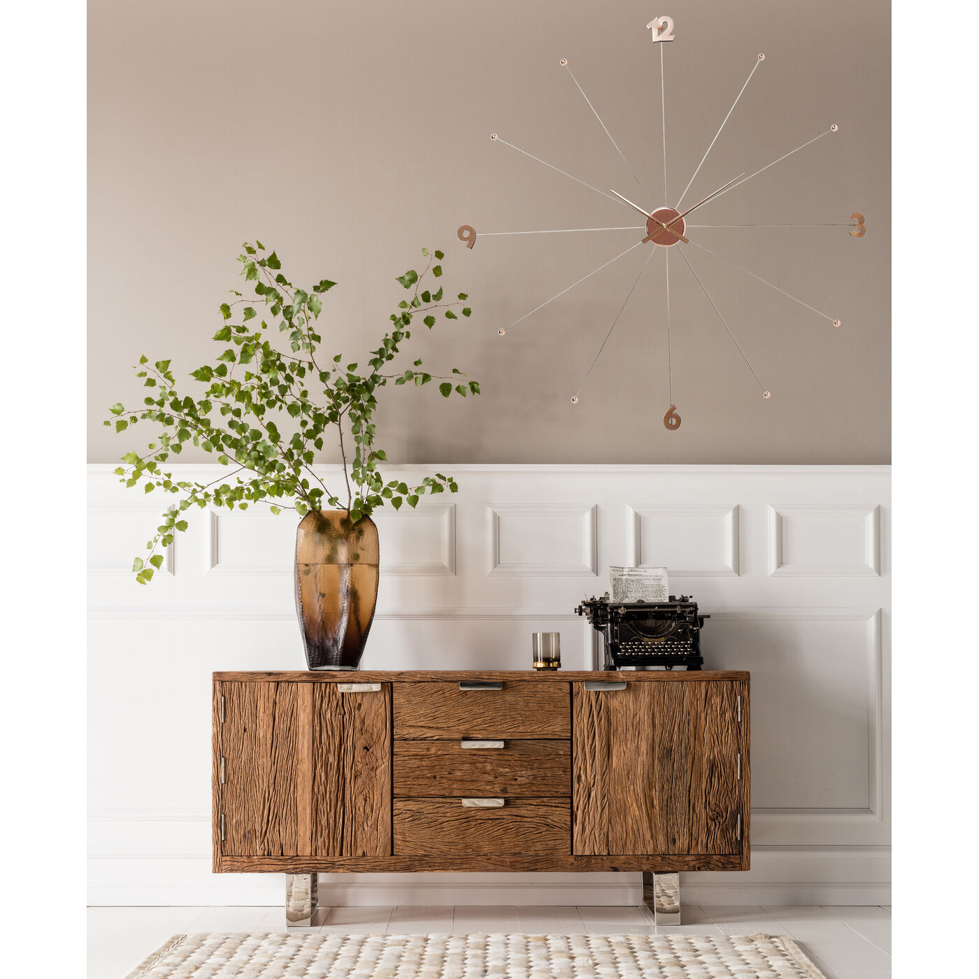 Часы настенные Like Umbrella Rose Gold ракурс 5