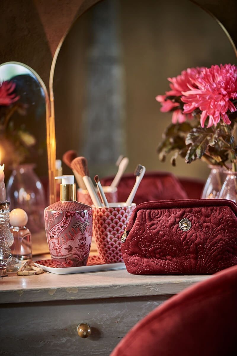Косметичка маленькая Velvet Quilted Days Red ракурс 6