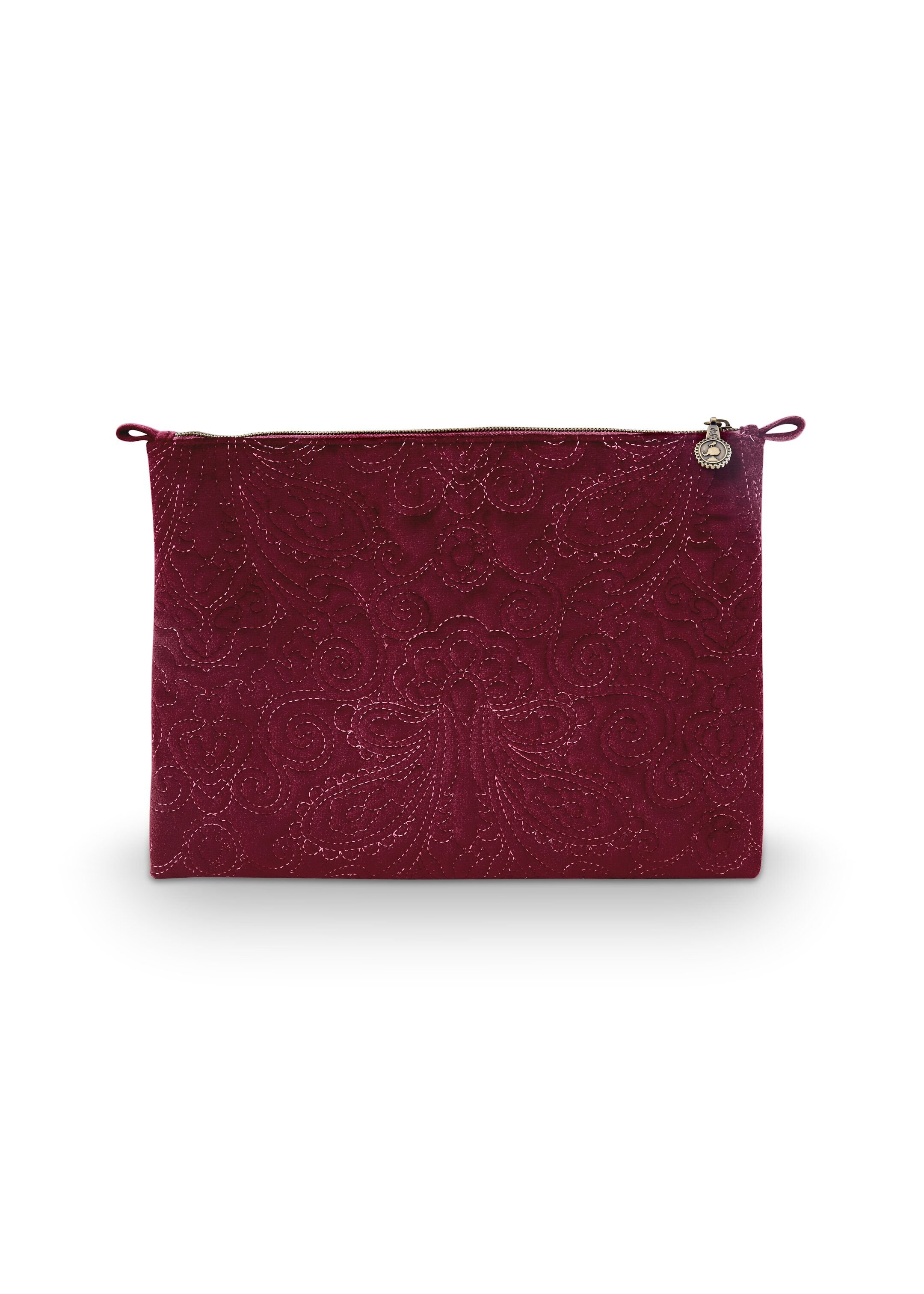Косметичка плоская большая Velvet Quilted Days Red ракурс 3