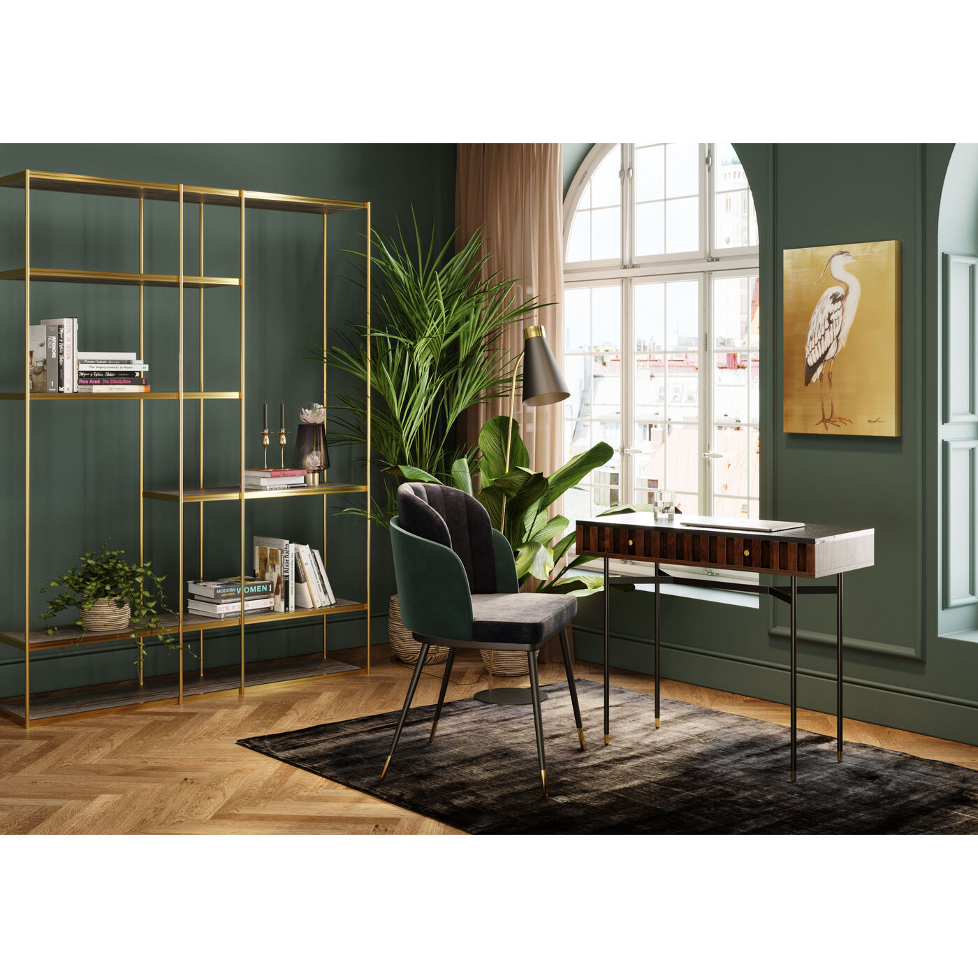 Стул Hojas Grey ракурс 12