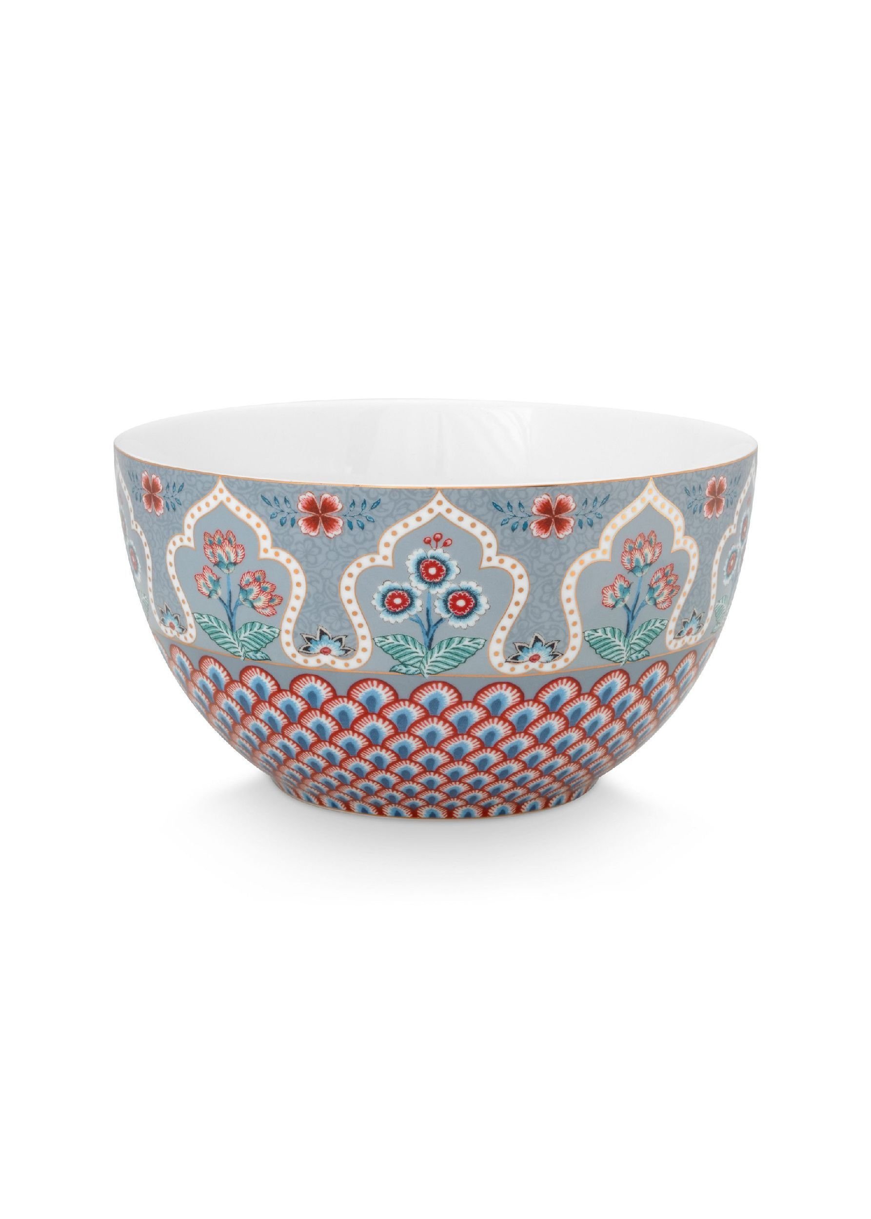 Набор пиал (2 шт. по Ø18 см) Flower Festival Scallop Deco Light Blue ракурс 3