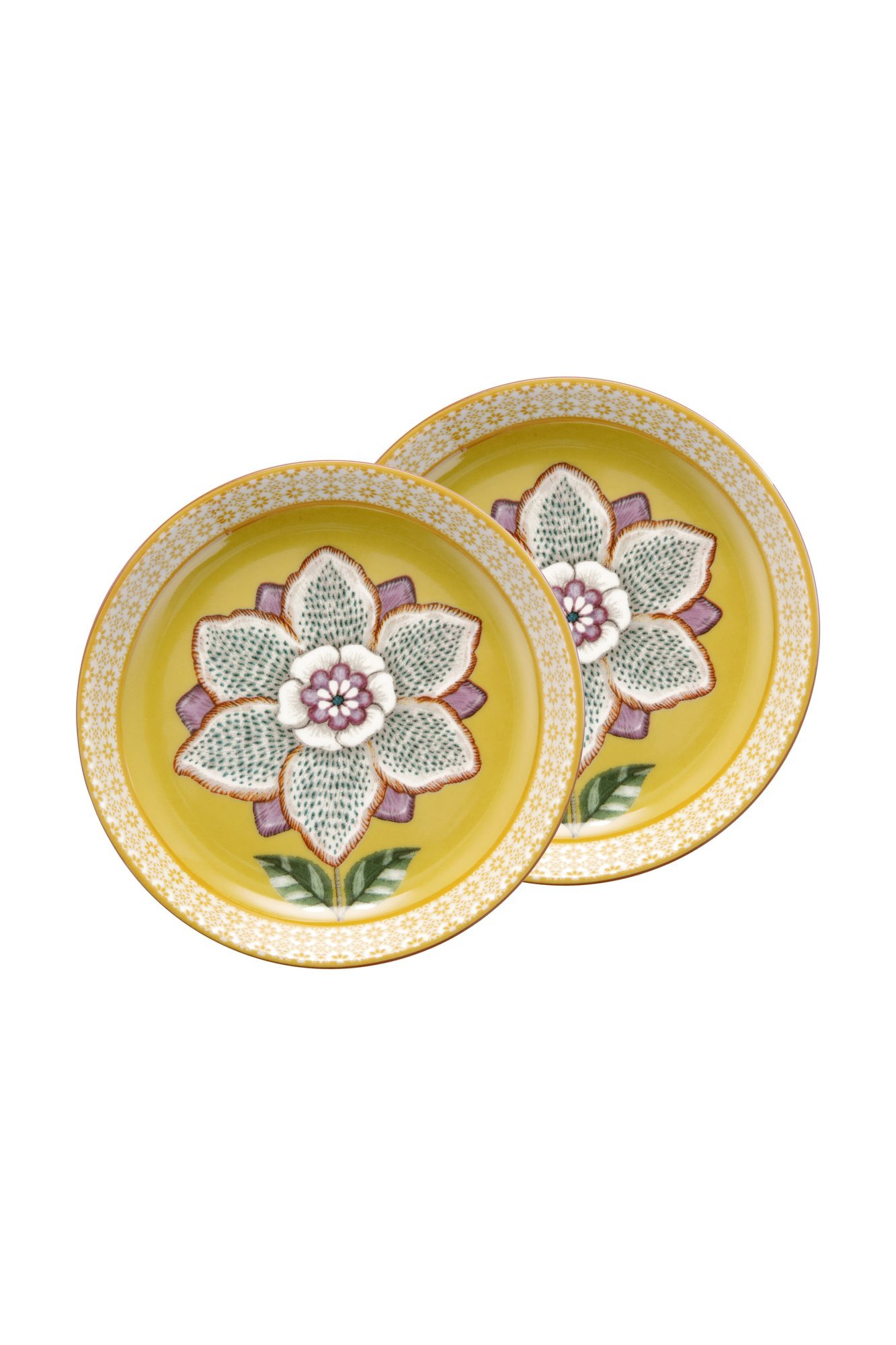 Набор блюдец для чайных пакетиков (2 шт.) Lily&Lotus Yellow ракурс 2
