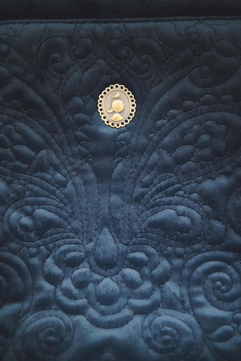 Косметичка маленькая Velvet Quilted Days Blue ракурс 4