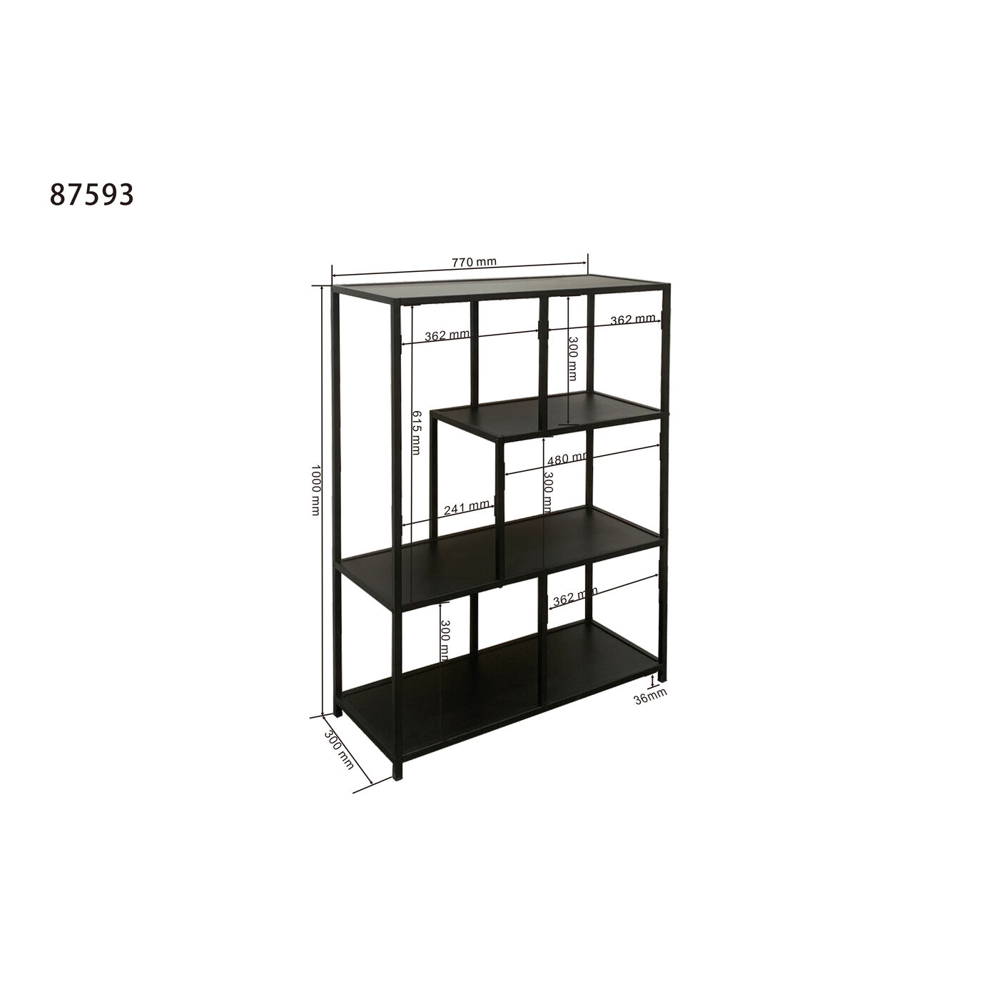 Стеллаж Loftie Black ракурс 5