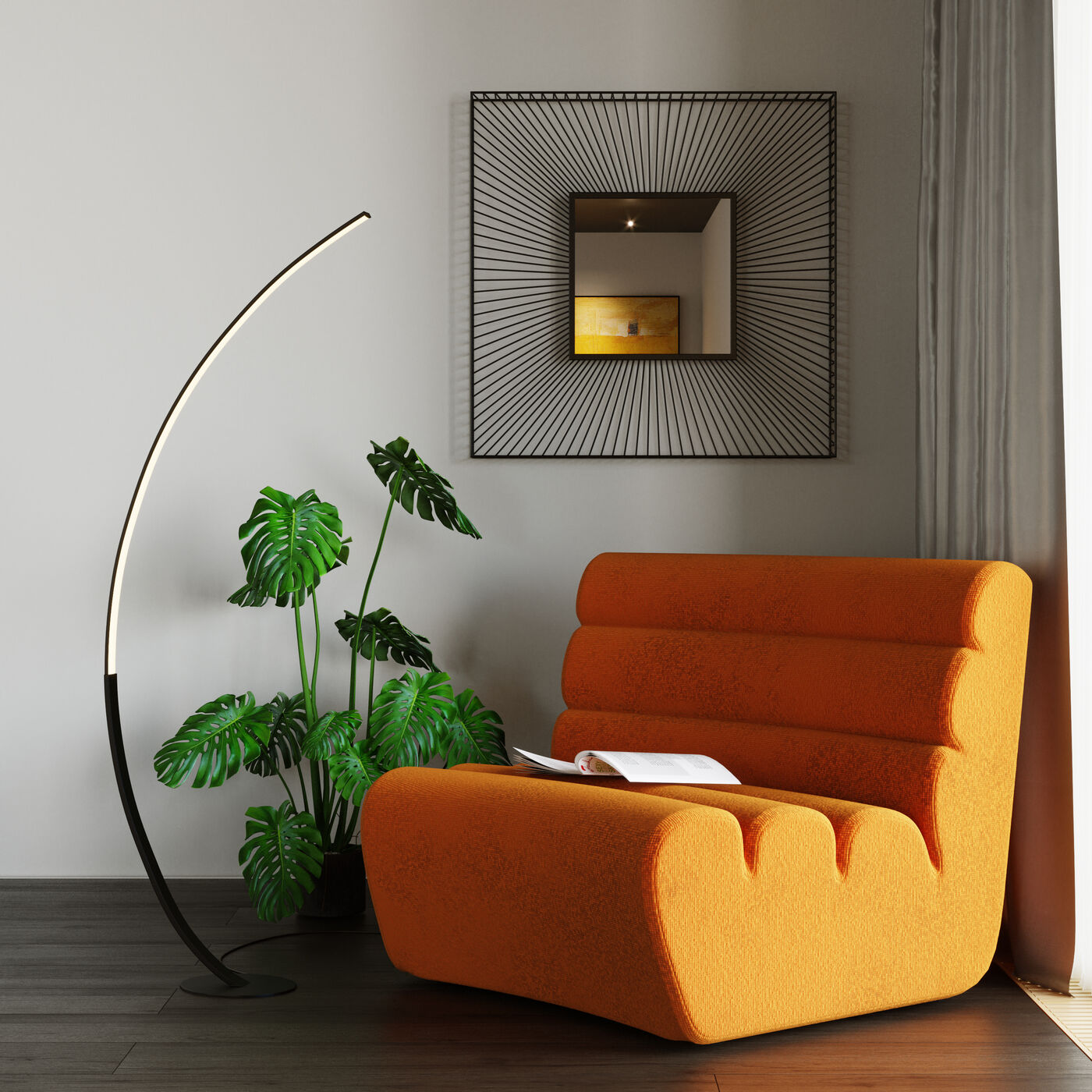 Растение декоративное Monstera ракурс 10