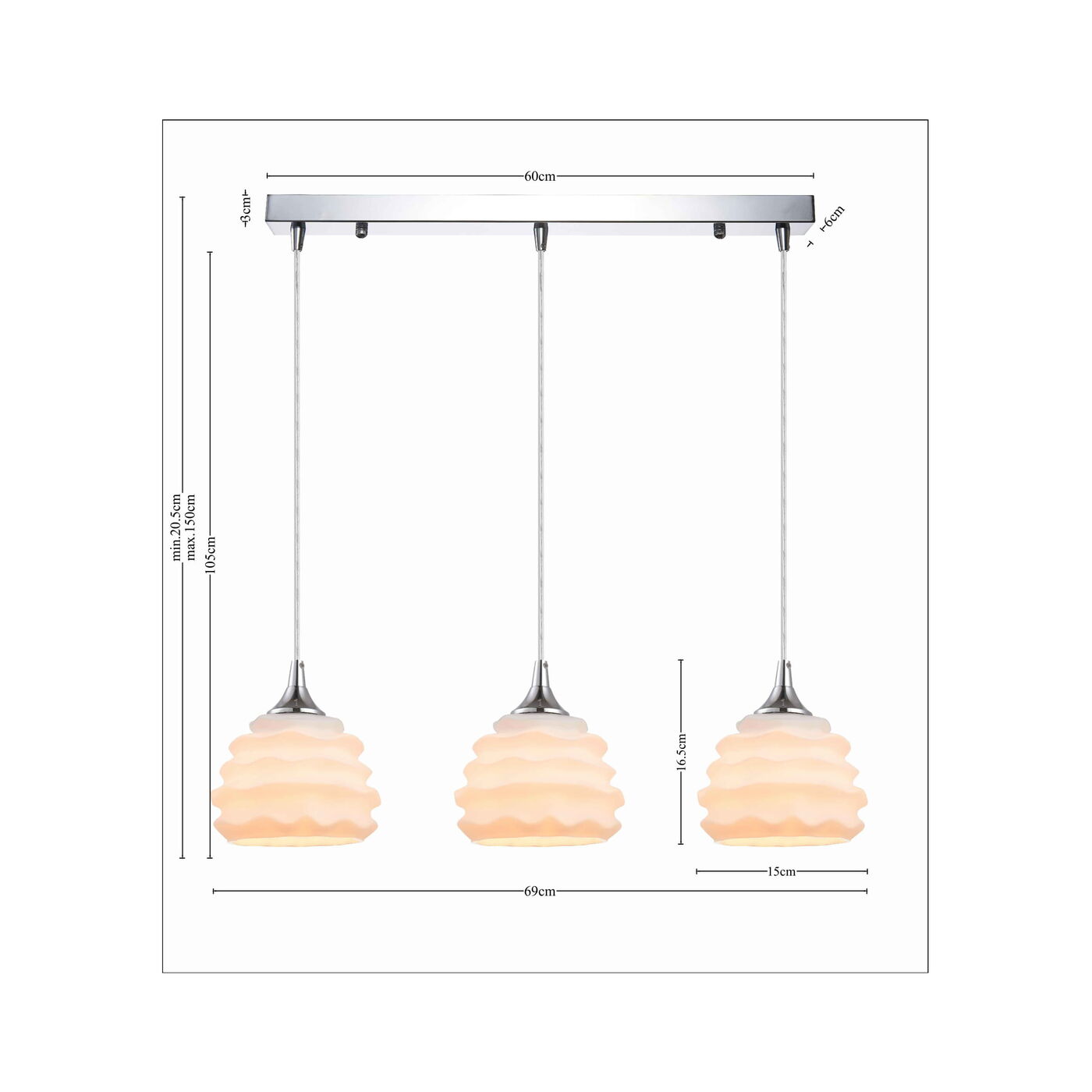 Светильник подвесной Ruffle Dining White ракурс 4