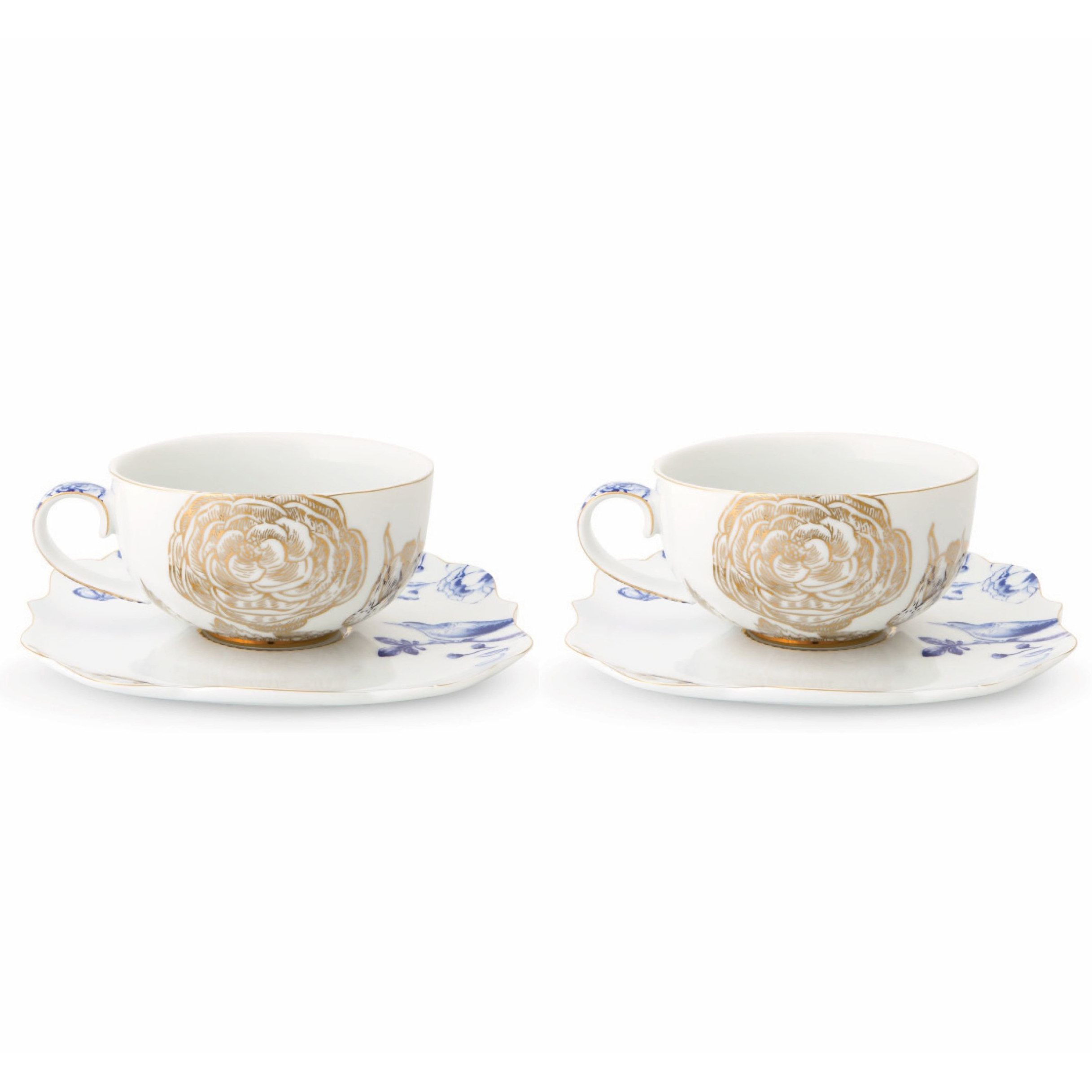 Набор чашек с блюдцами (4 пр.) Royal White ракурс 2