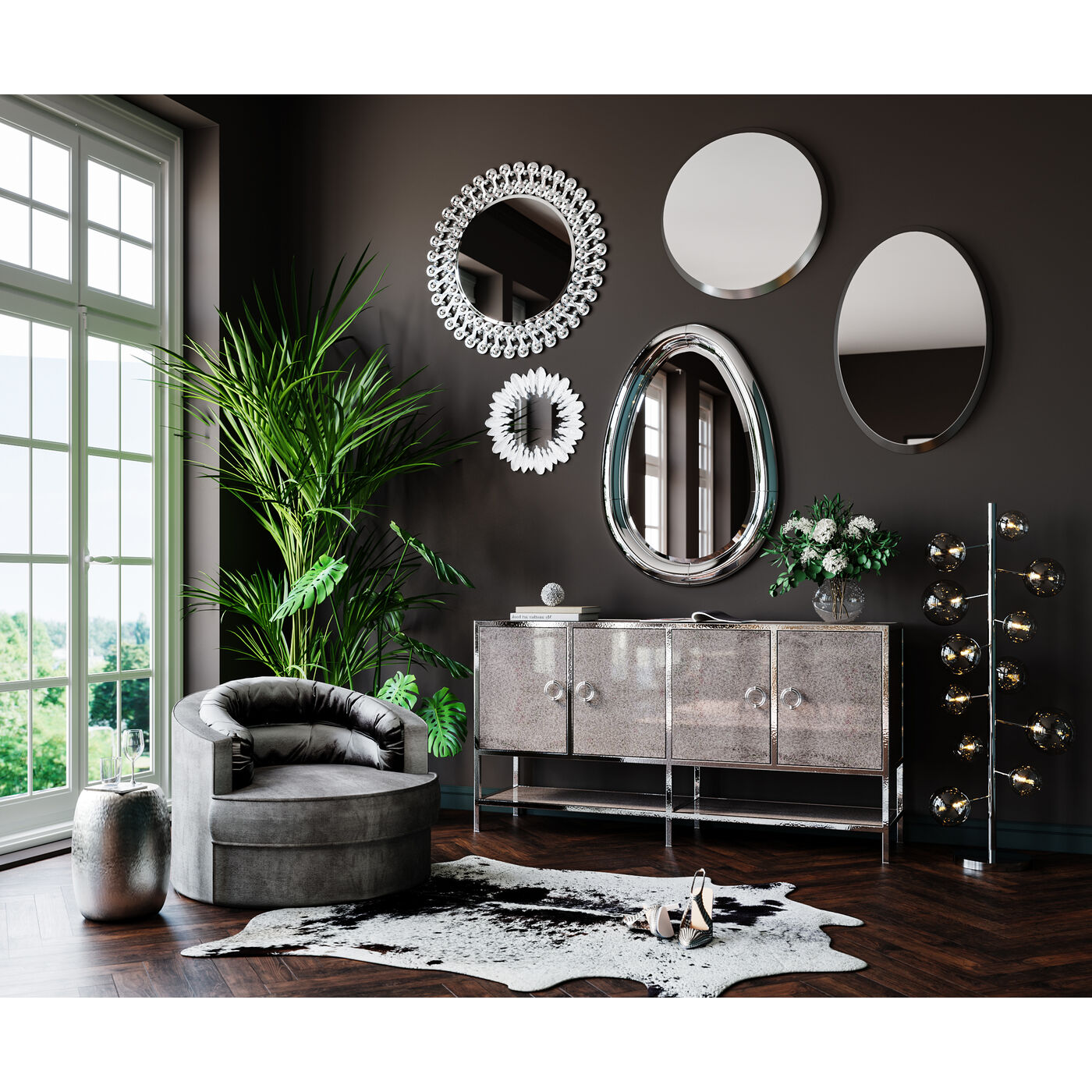 Зеркало Curvy Chrome Look ракурс 5