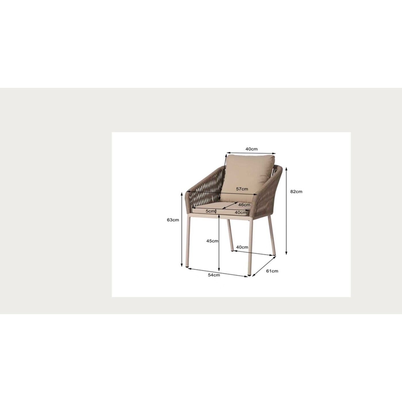 Стул Malta Slim Beige ракурс 5
