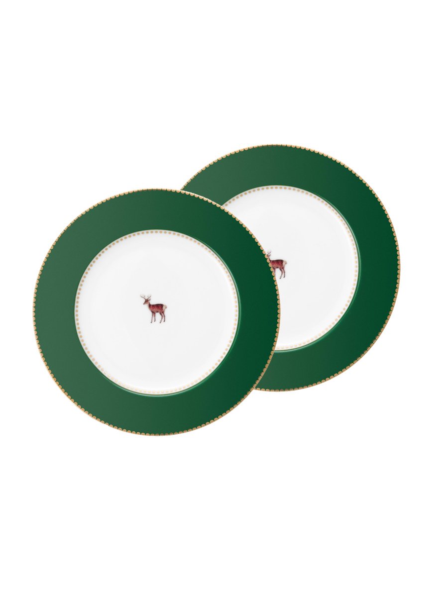 Набор тарелок (2 шт.) Love Birds Dark Green ракурс 2